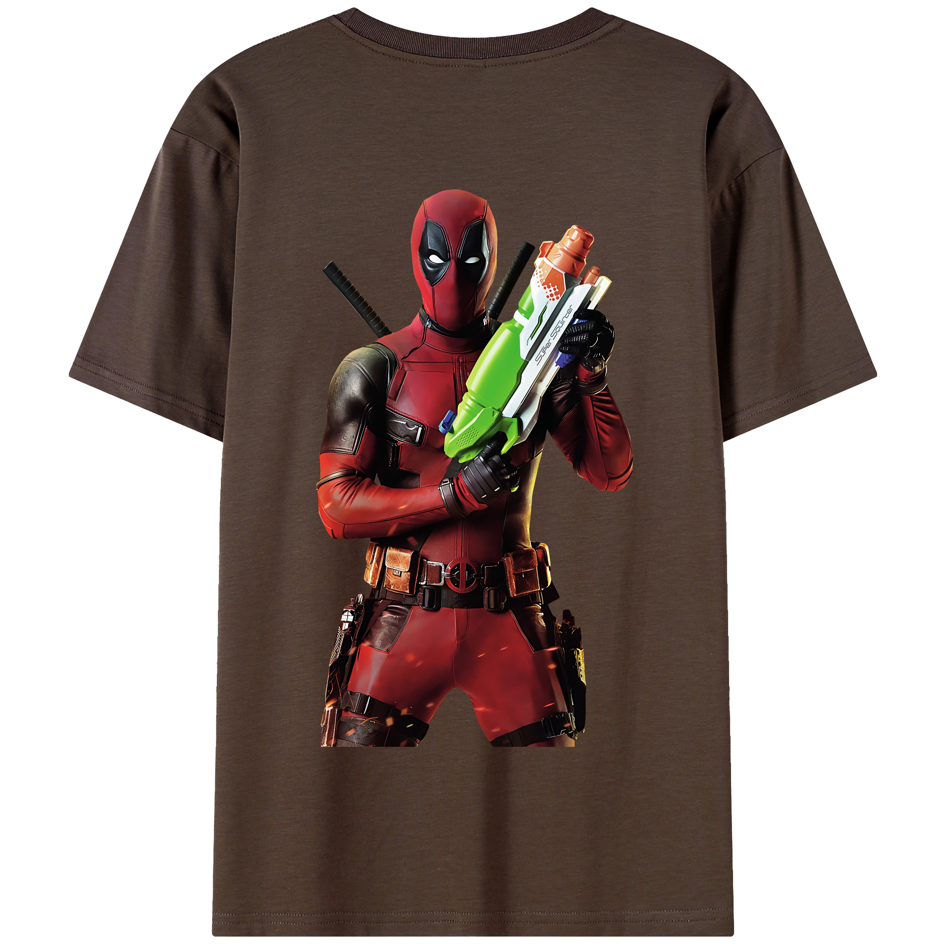 （画像用） Deadpool デッドプール 綿100％半袖Tシャツ（背面プリント）