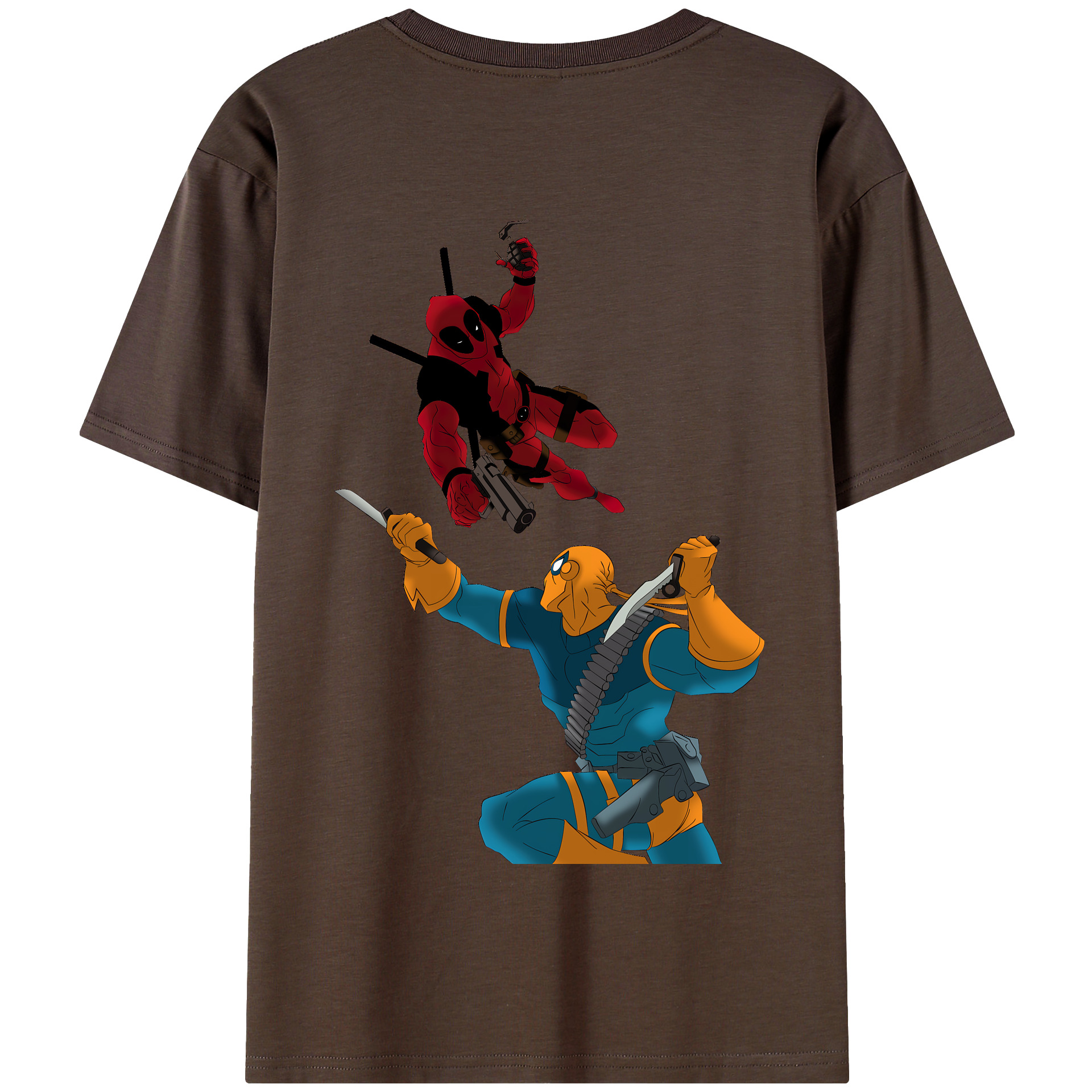 （画像用） Deadpool デッドプール 綿100％半袖Tシャツ（背面プリント）