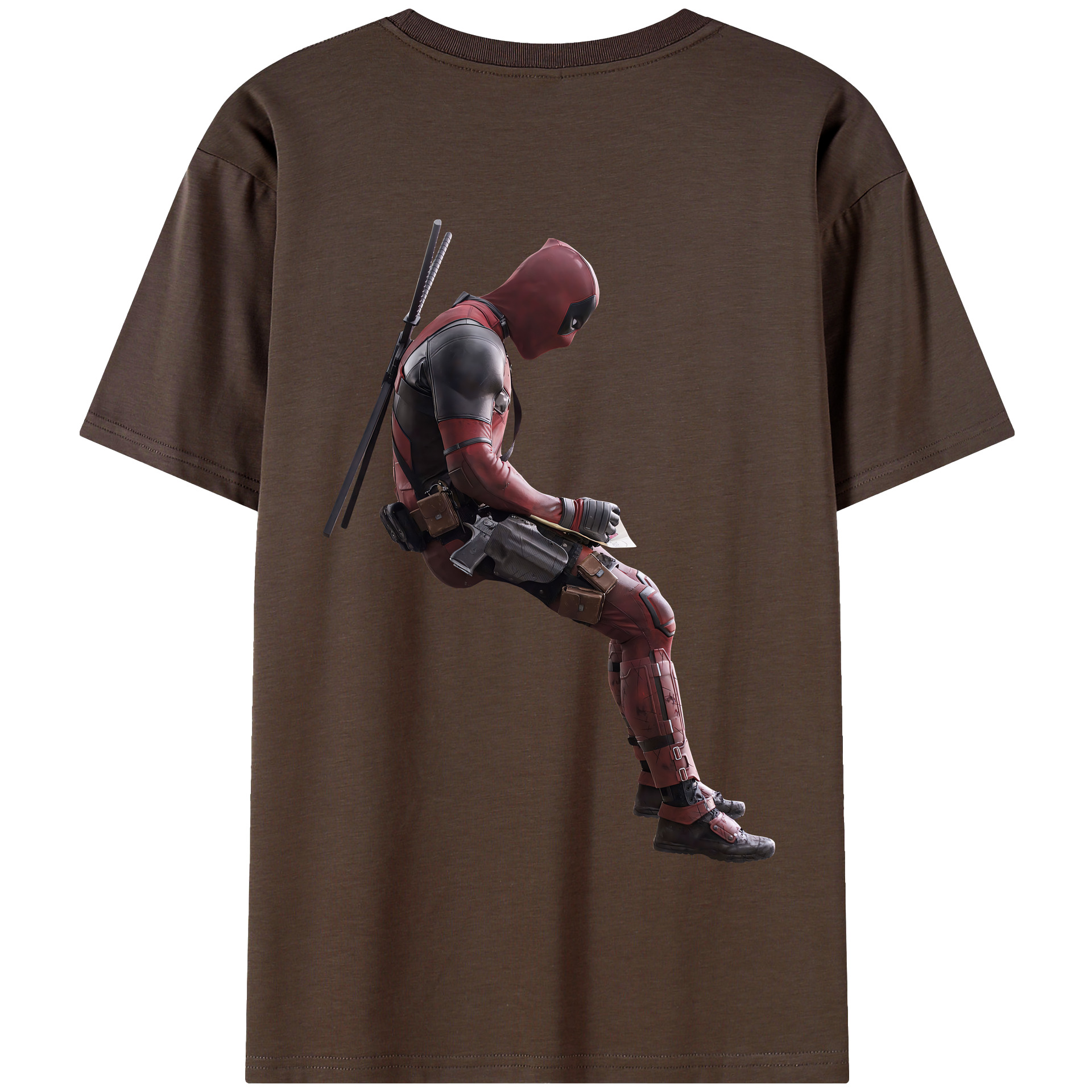 （画像用） Deadpool デッドプール 綿100％半袖Tシャツ（背面プリント）
