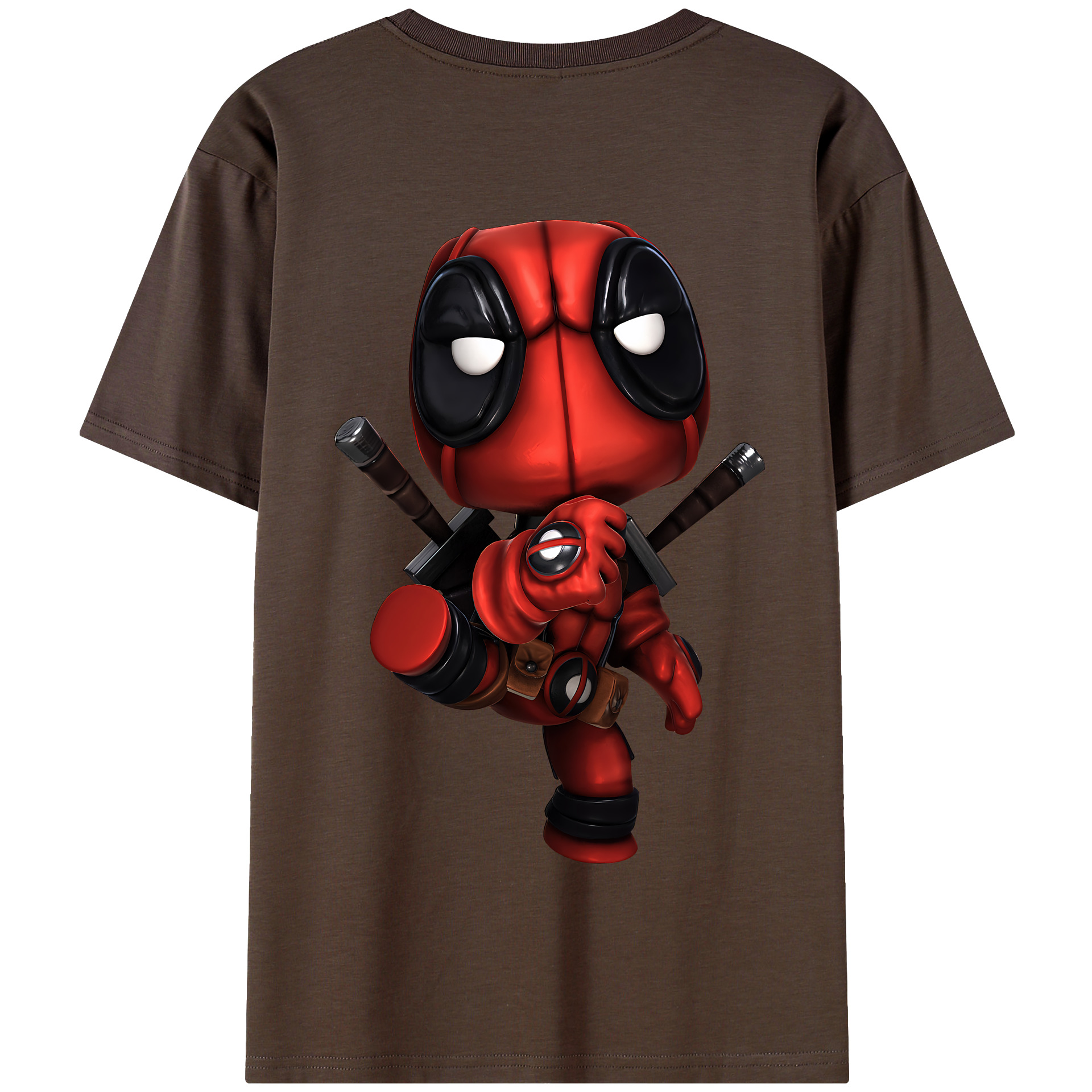 （画像用） Deadpool デッドプール 綿100％半袖Tシャツ（背面プリント）