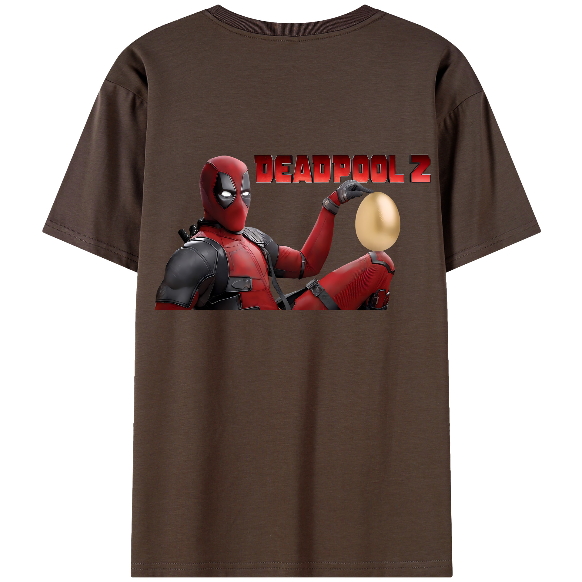 （画像用） Deadpool デッドプール 綿100％半袖Tシャツ（背面プリント）
