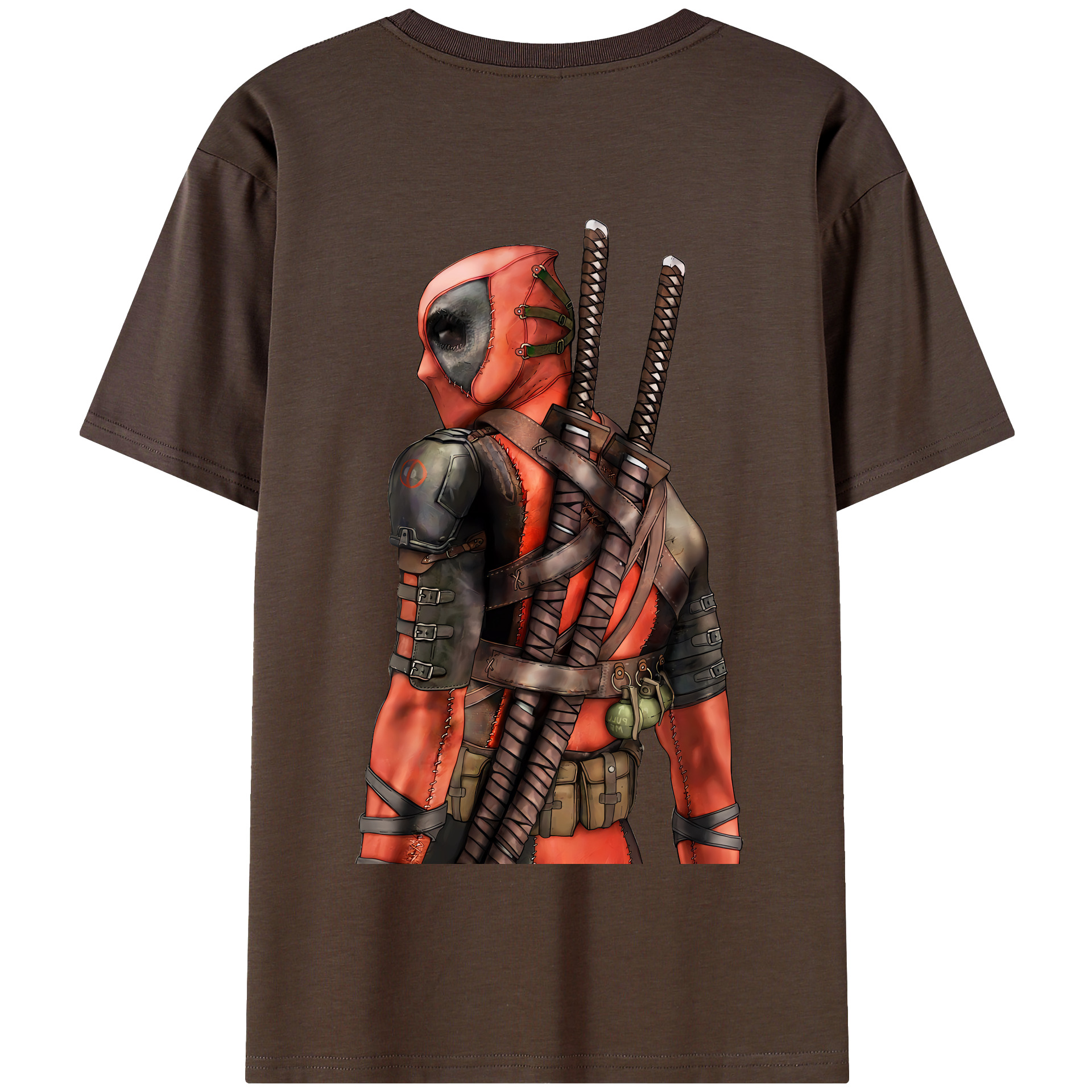 （画像用） Deadpool デッドプール 綿100％半袖Tシャツ（背面プリント）