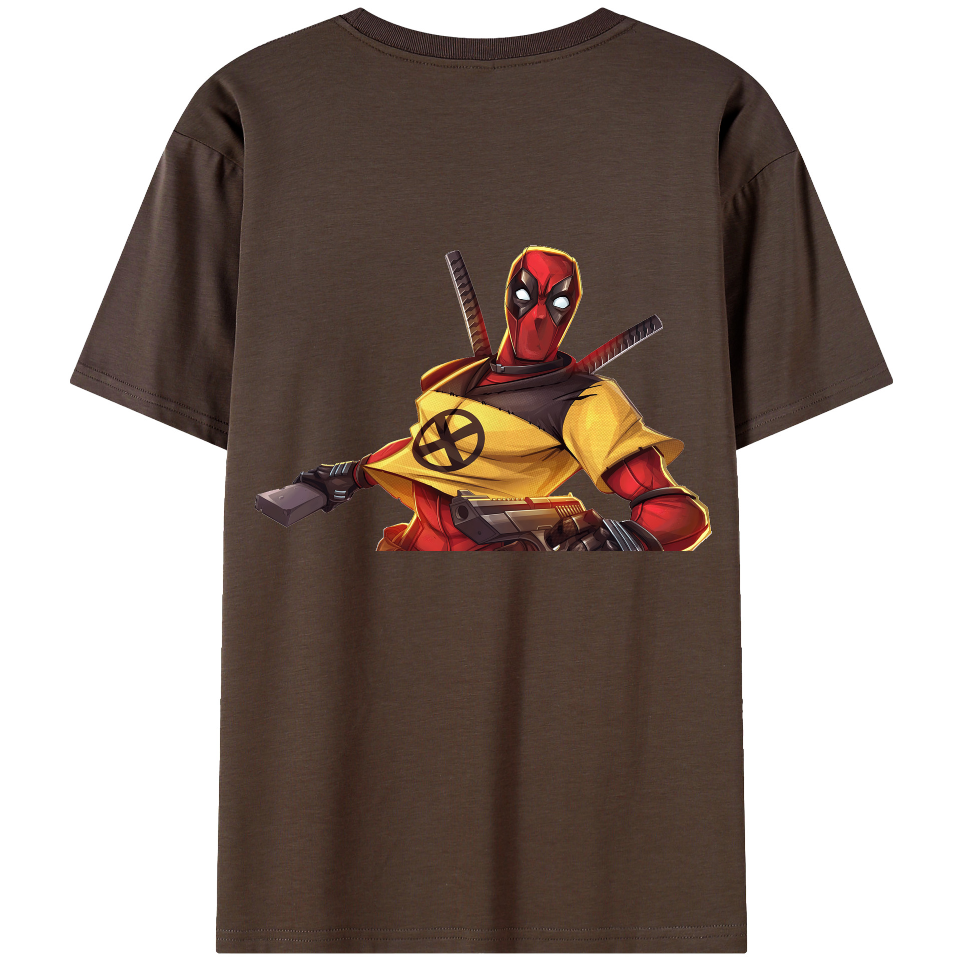 （画像用） Deadpool デッドプール 綿100％半袖Tシャツ（背面プリント）