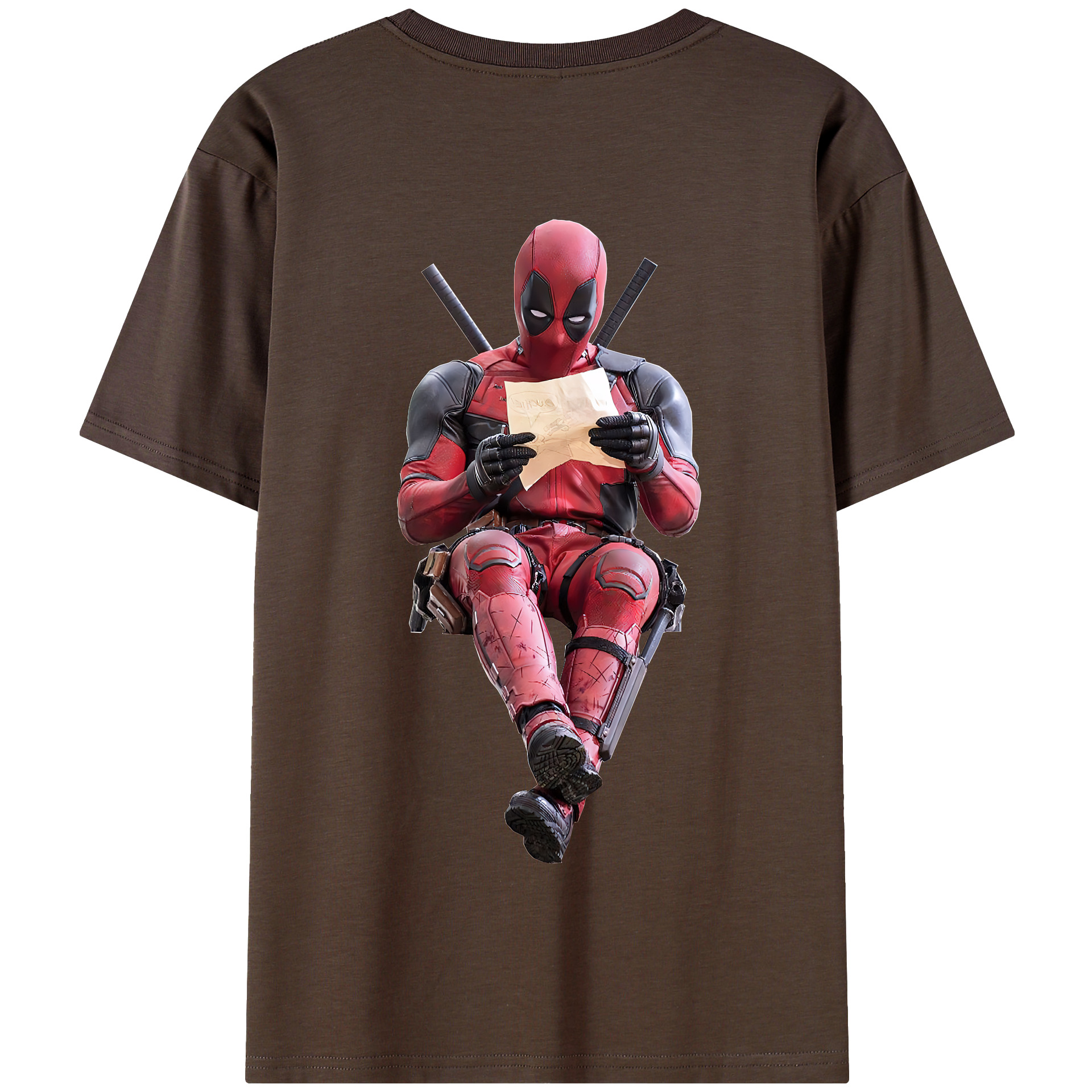 （画像用） Deadpool デッドプール 綿100％半袖Tシャツ（背面プリント）