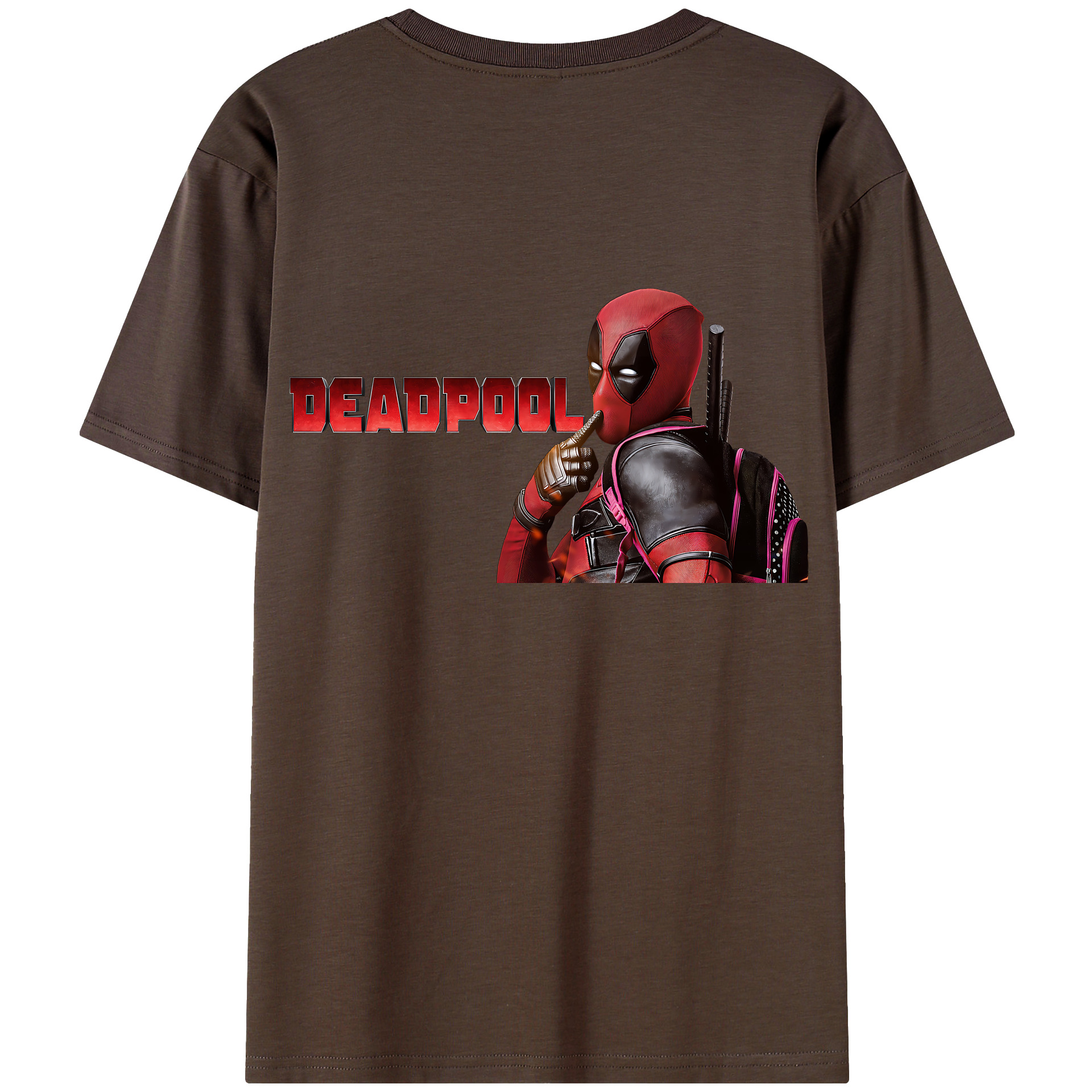 （画像用） Deadpool デッドプール 綿100％半袖Tシャツ（背面プリント）