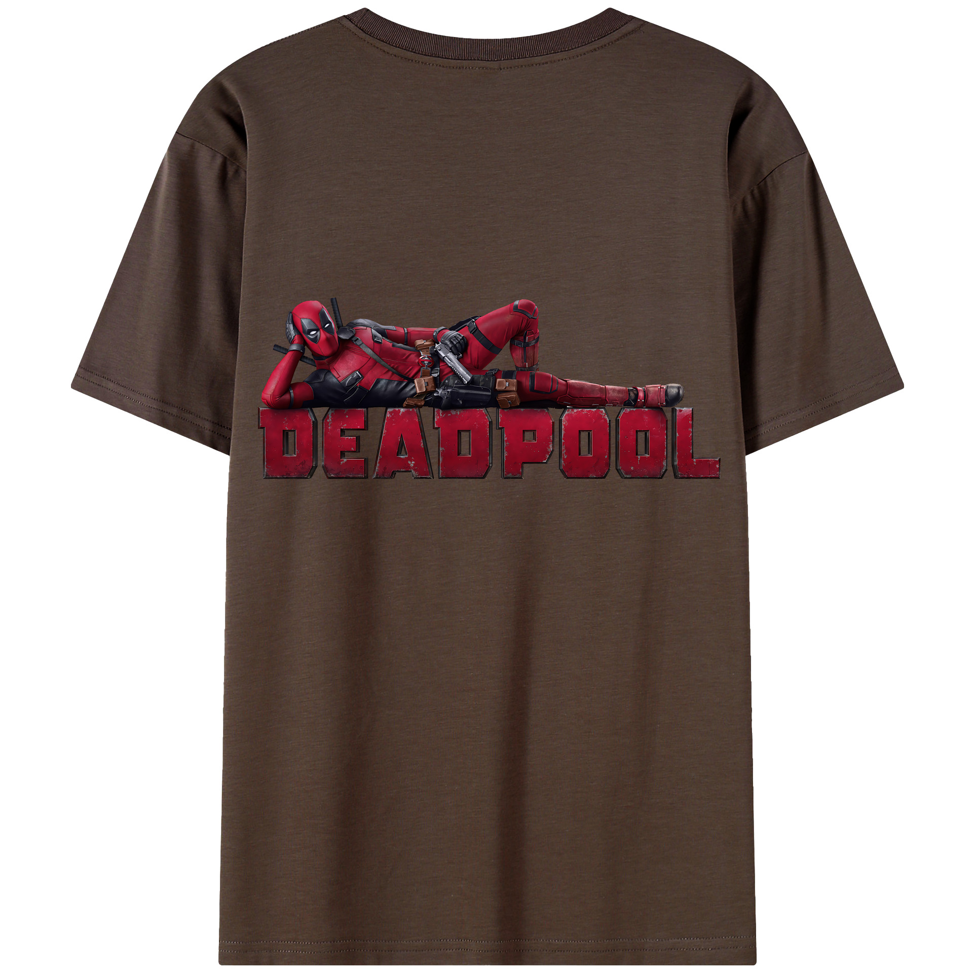 （画像用） Deadpool デッドプール 綿100％半袖Tシャツ（背面プリント）
