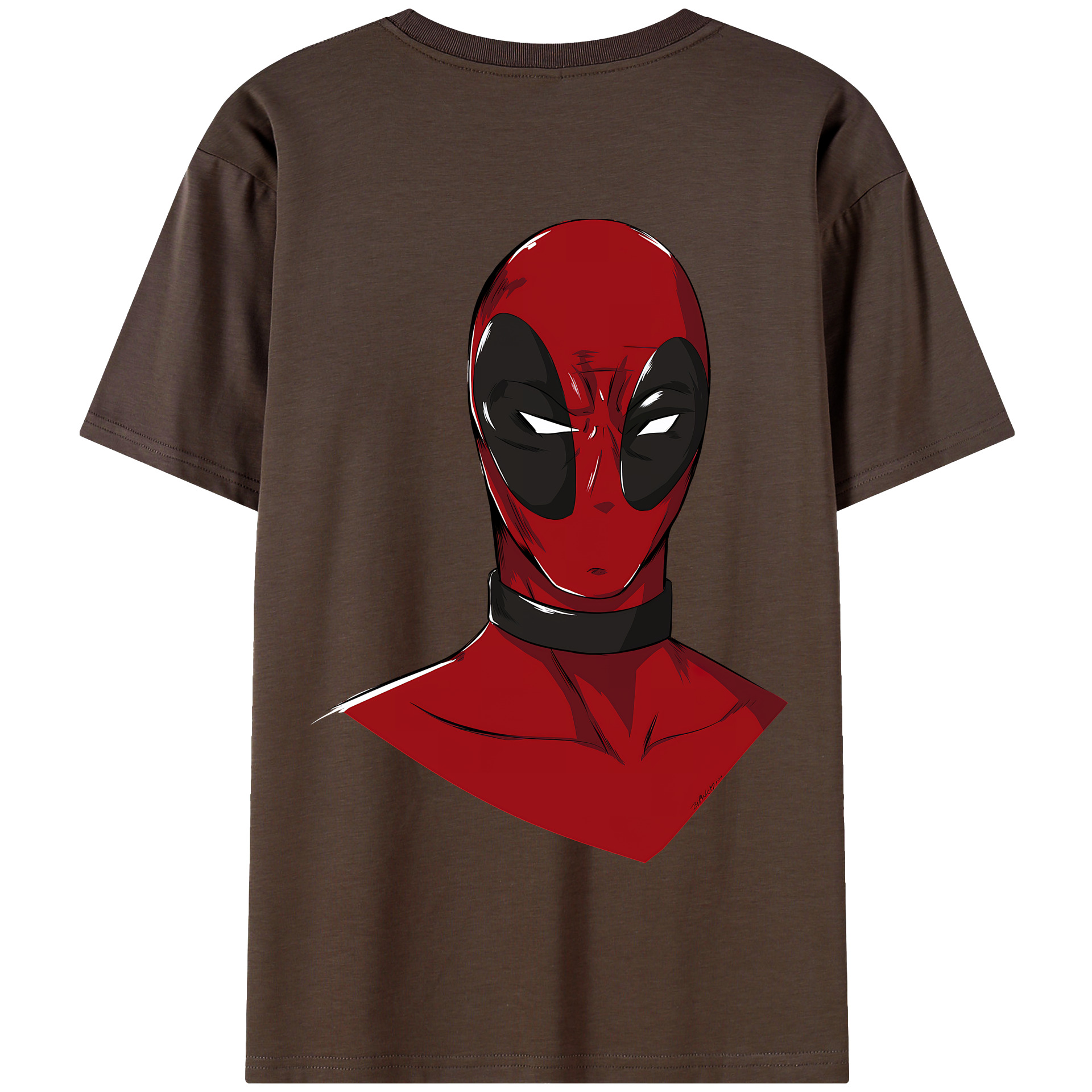 （画像用） Deadpool デッドプール 綿100％半袖Tシャツ（背面プリント）