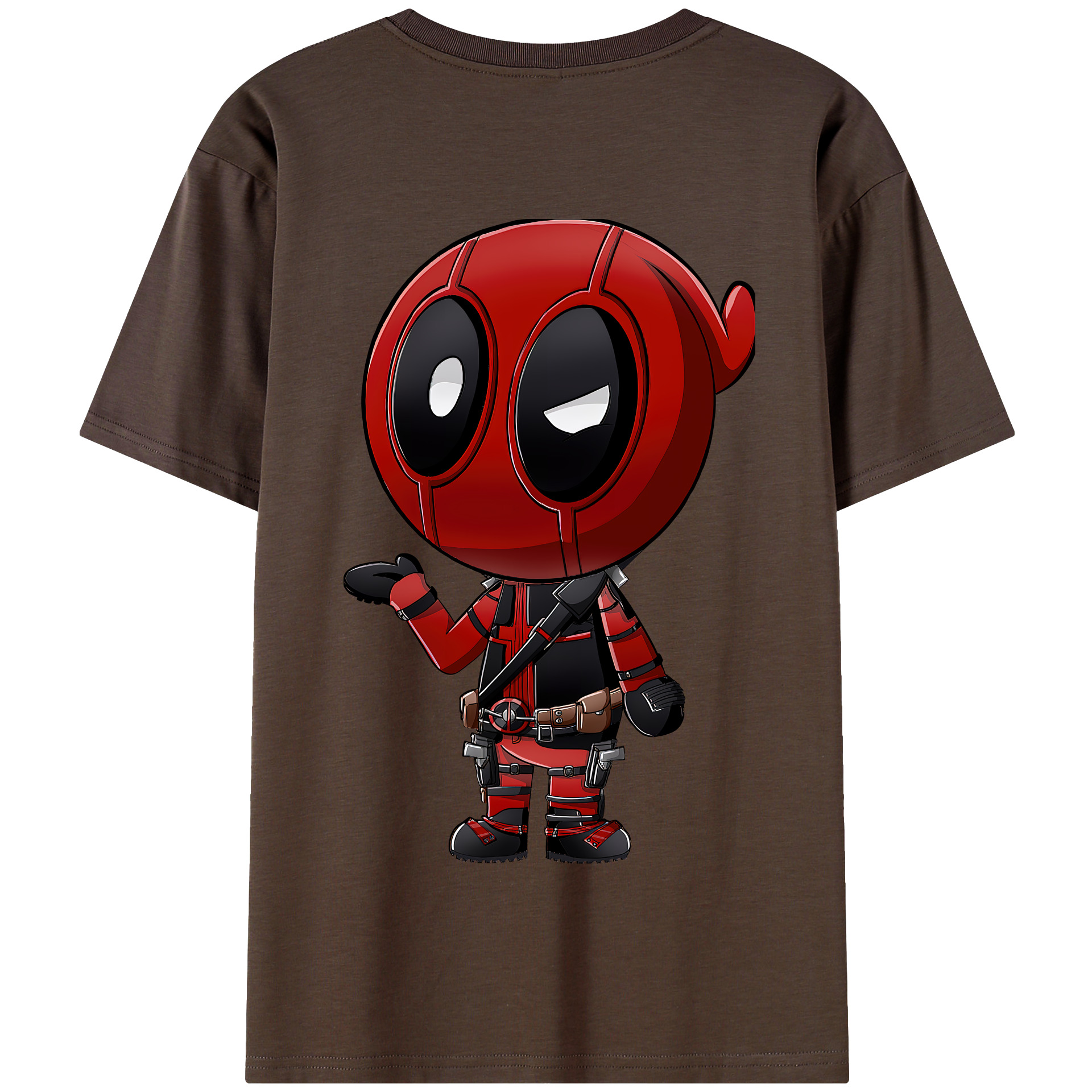 （画像用） Deadpool デッドプール 綿100％半袖Tシャツ（背面プリント）