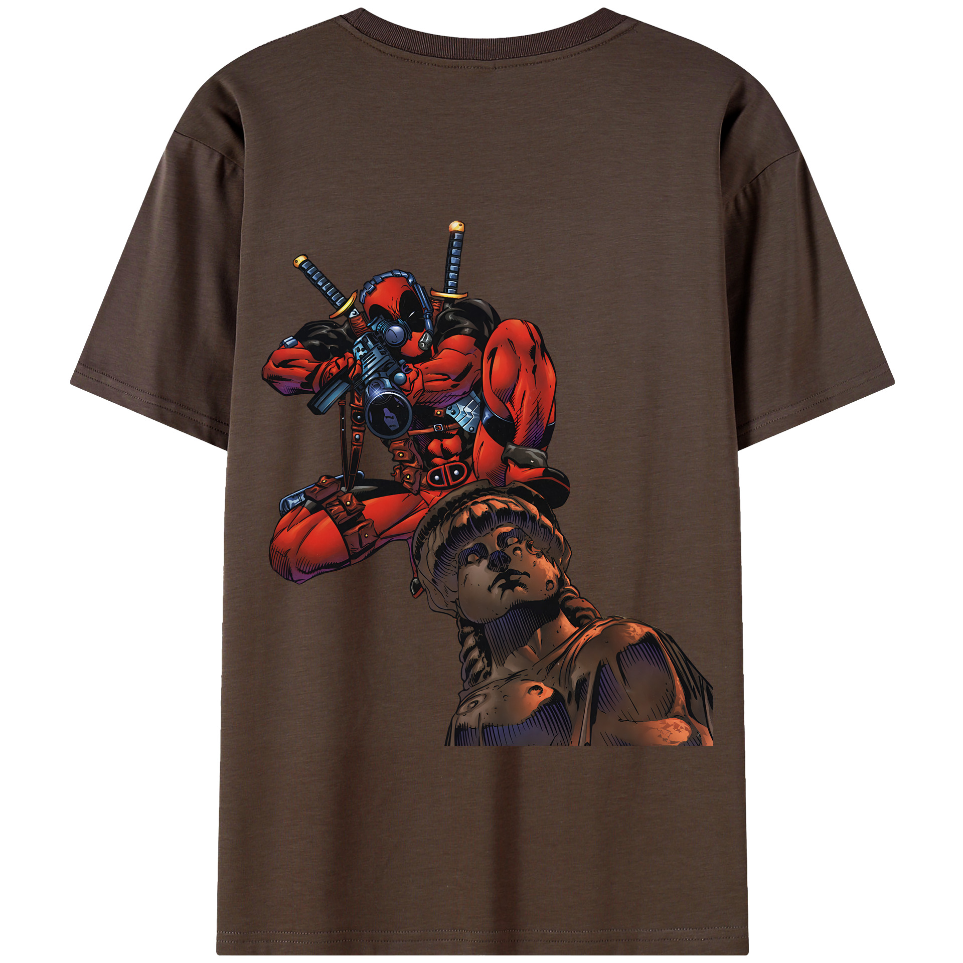 （画像用） Deadpool デッドプール 綿100％半袖Tシャツ（背面プリント）