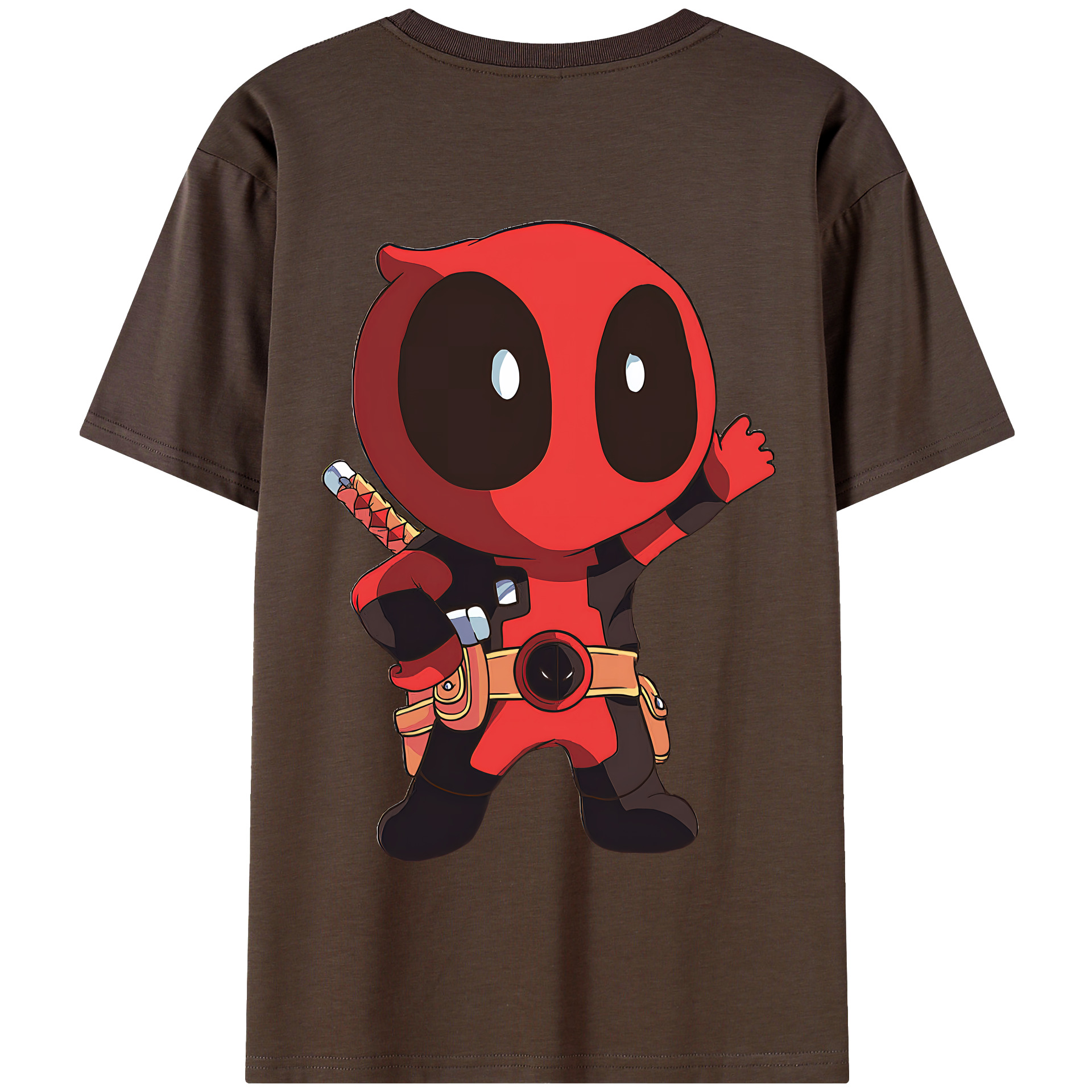 （画像用） Deadpool デッドプール 綿100％半袖Tシャツ（背面プリント）