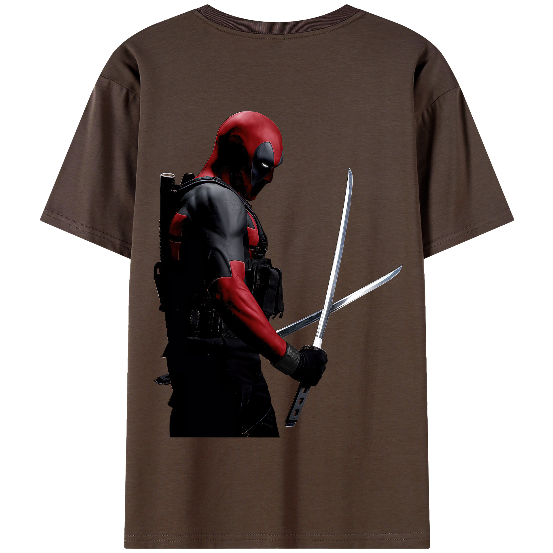 （画像用） Deadpool デッドプール 綿100％半袖Tシャツ（背面プリント）