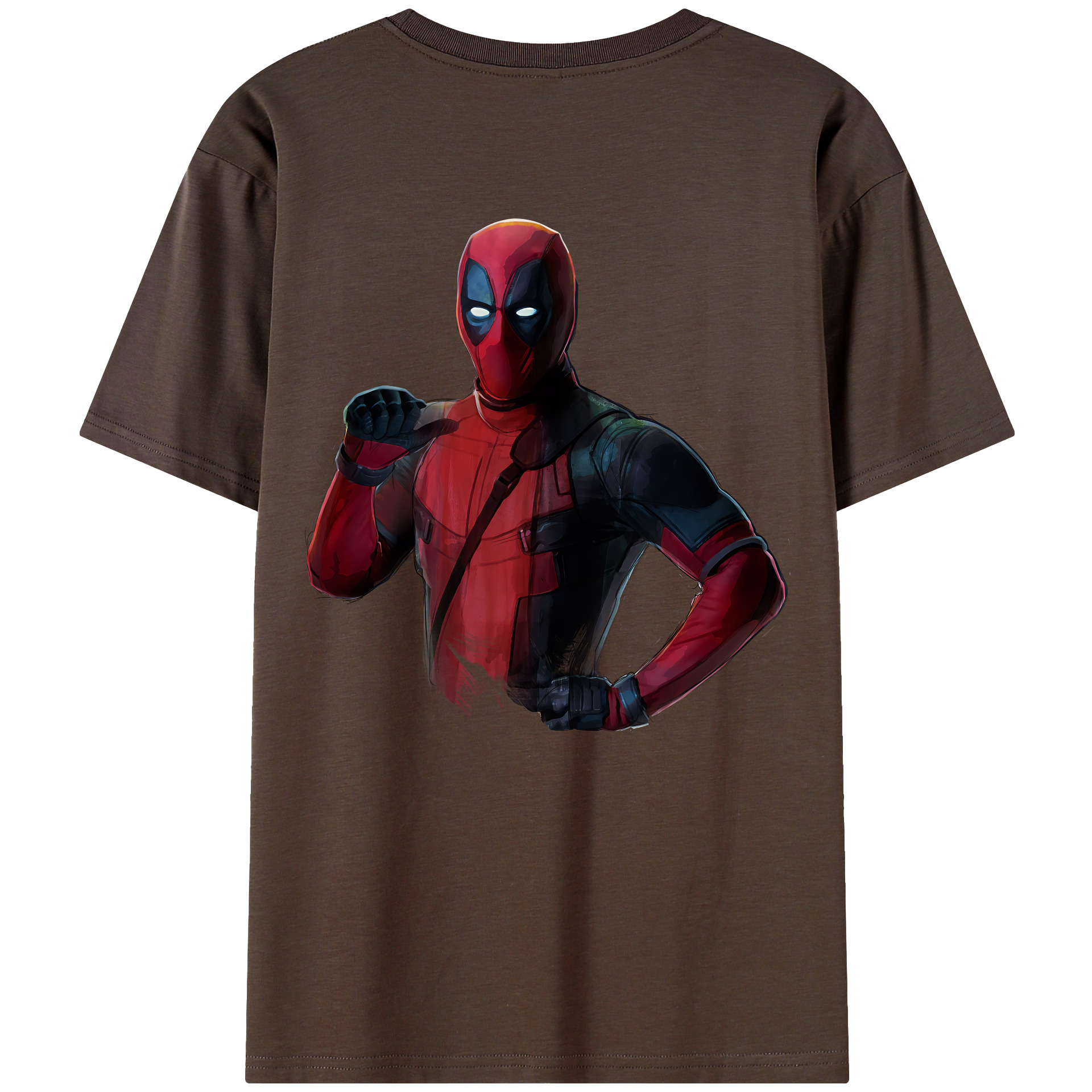 （画像用） Deadpool デッドプール 綿100％半袖Tシャツ（背面プリント）
