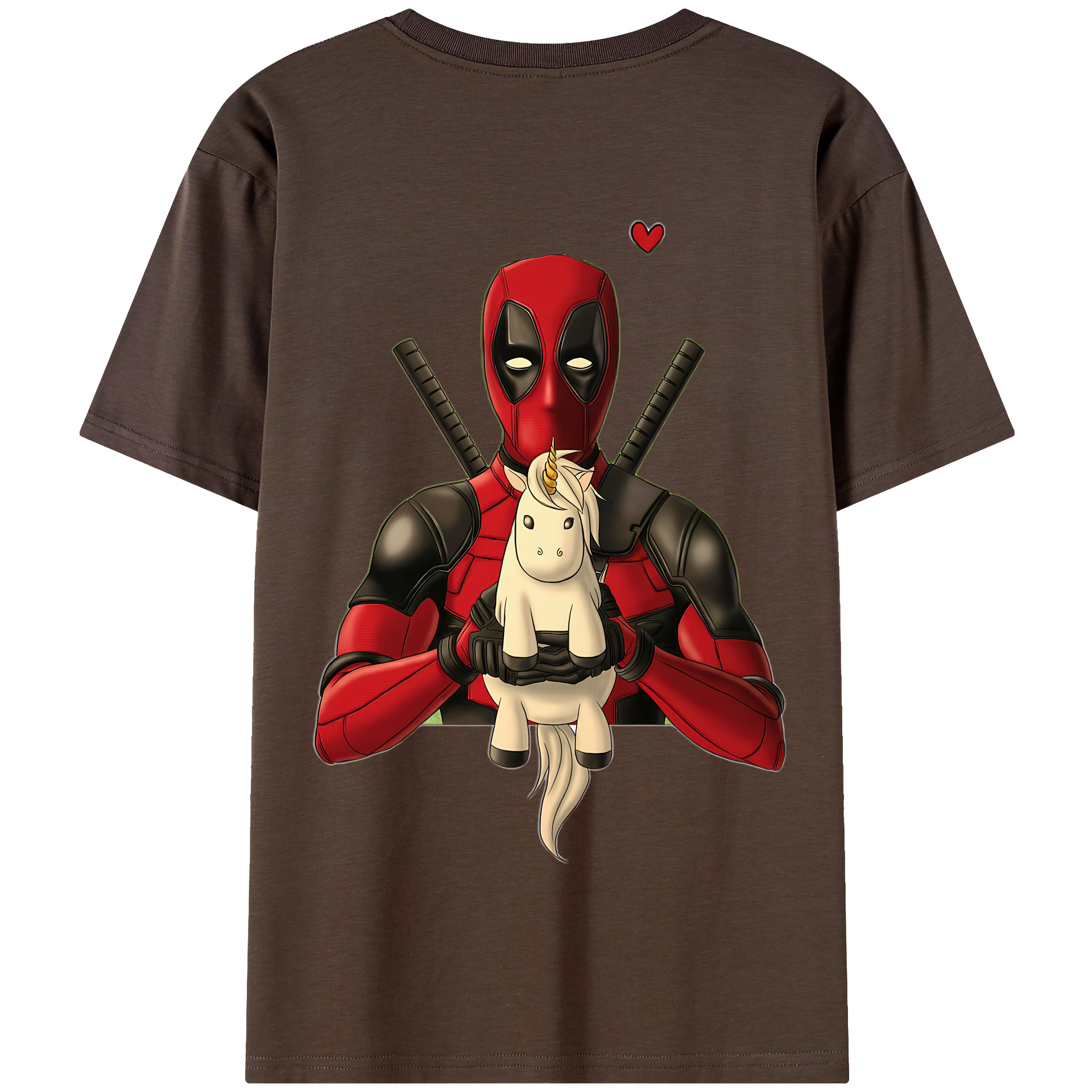 （画像用） Deadpool デッドプール 綿100％半袖Tシャツ（背面プリント）
