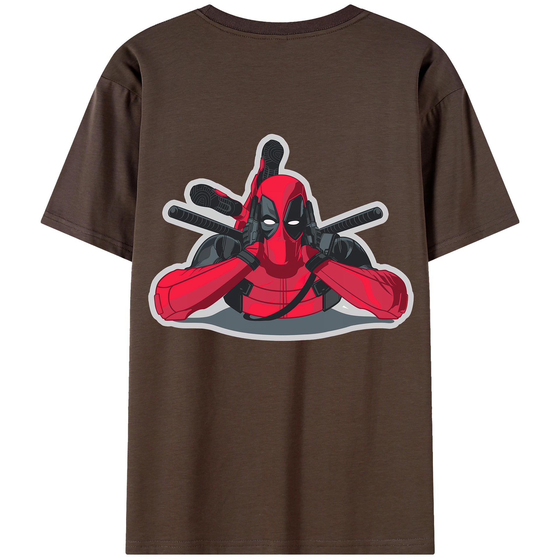 （画像用） Deadpool デッドプール 綿100％半袖Tシャツ（背面プリント）