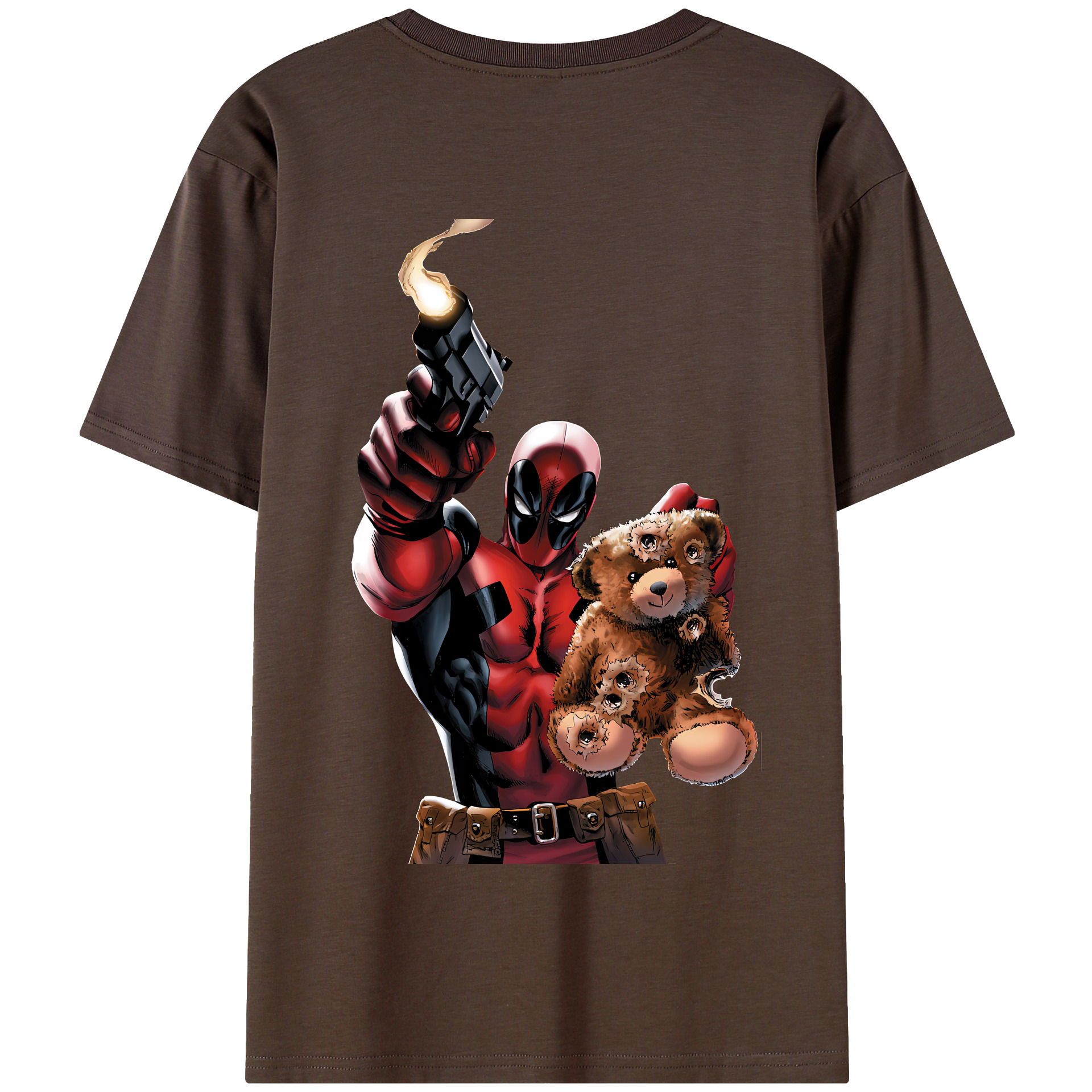 （画像用） Deadpool デッドプール 綿100％半袖Tシャツ（背面プリント）