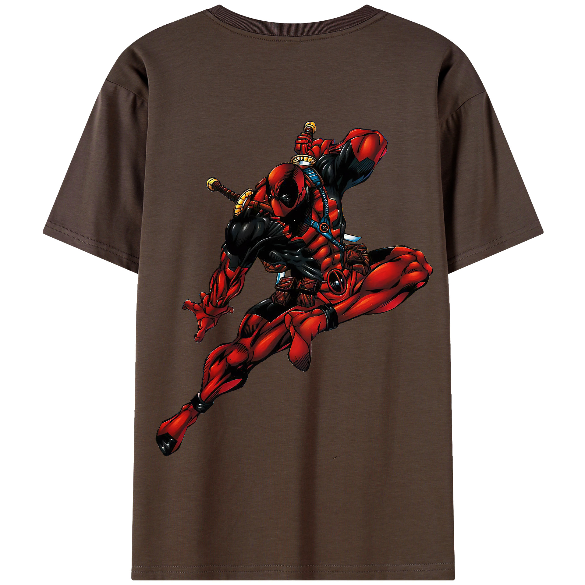 （画像用） Deadpool デッドプール 綿100％半袖Tシャツ（背面プリント）