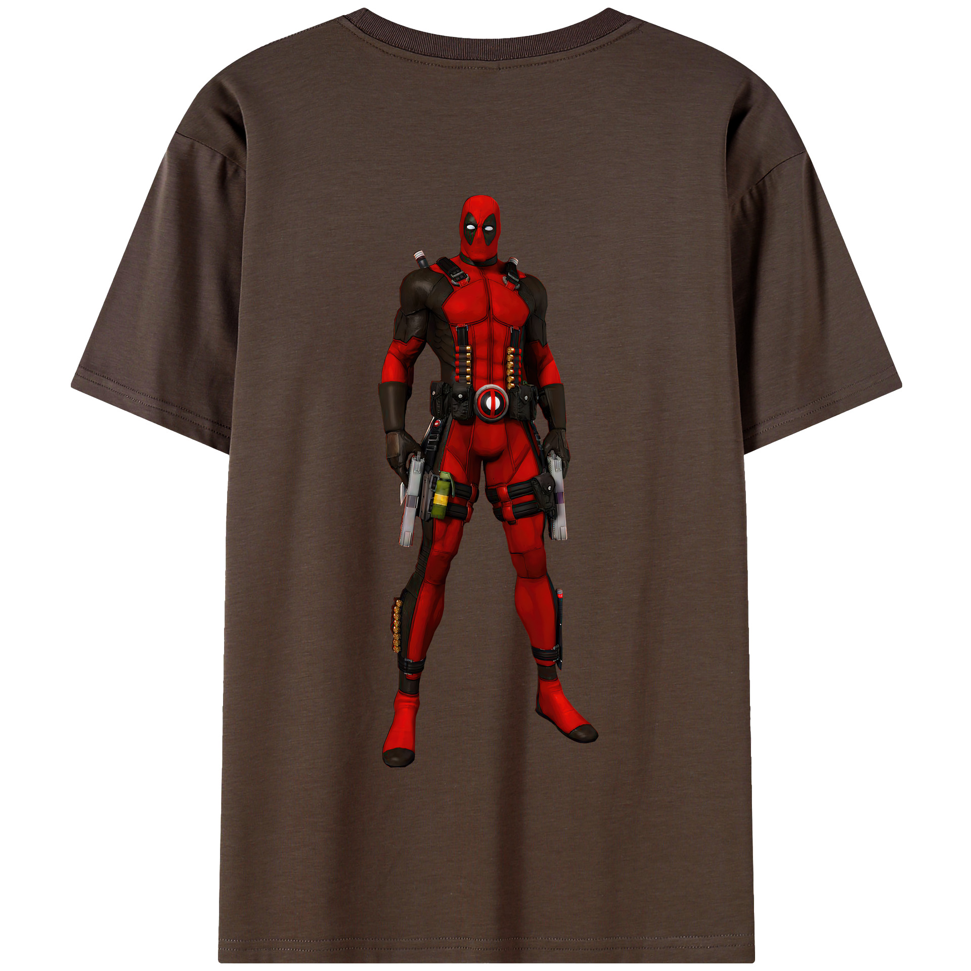 （画像用） Deadpool デッドプール 綿100％半袖Tシャツ（背面プリント）