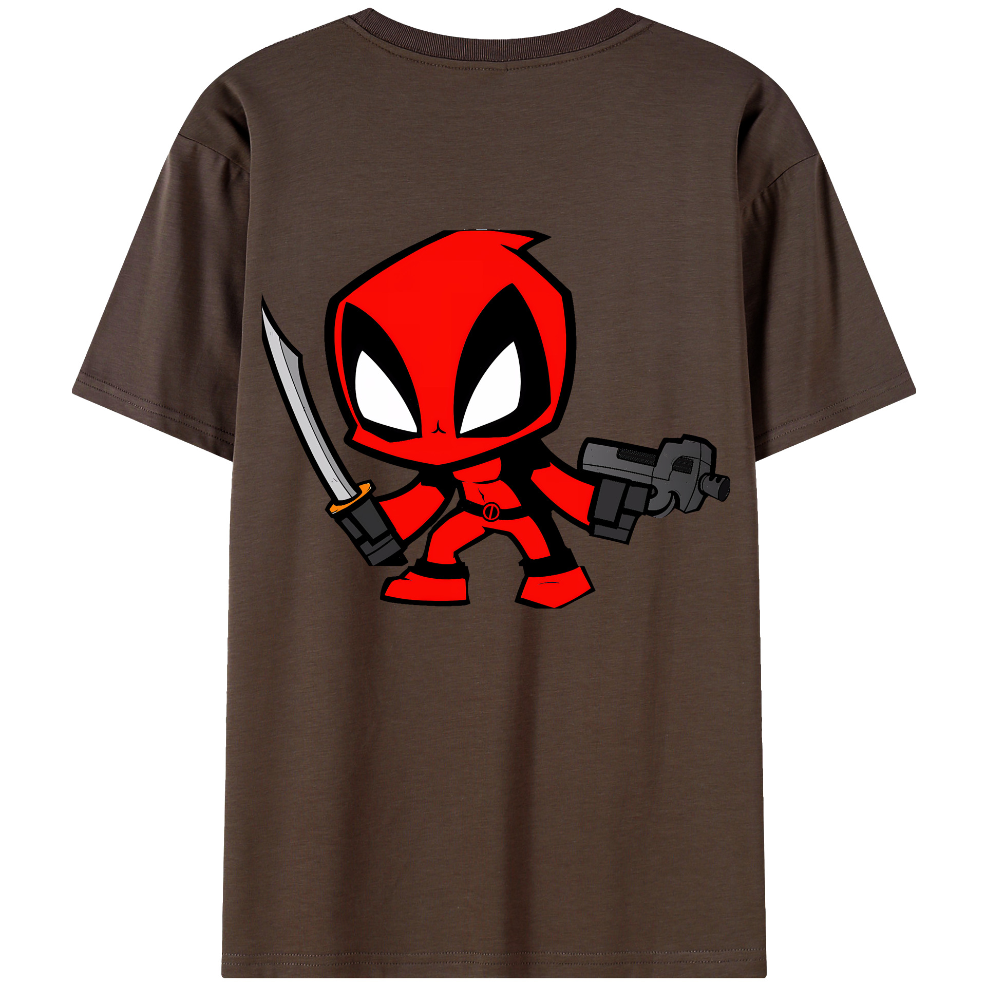 （画像用） Deadpool デッドプール 綿100％半袖Tシャツ（背面プリント）
