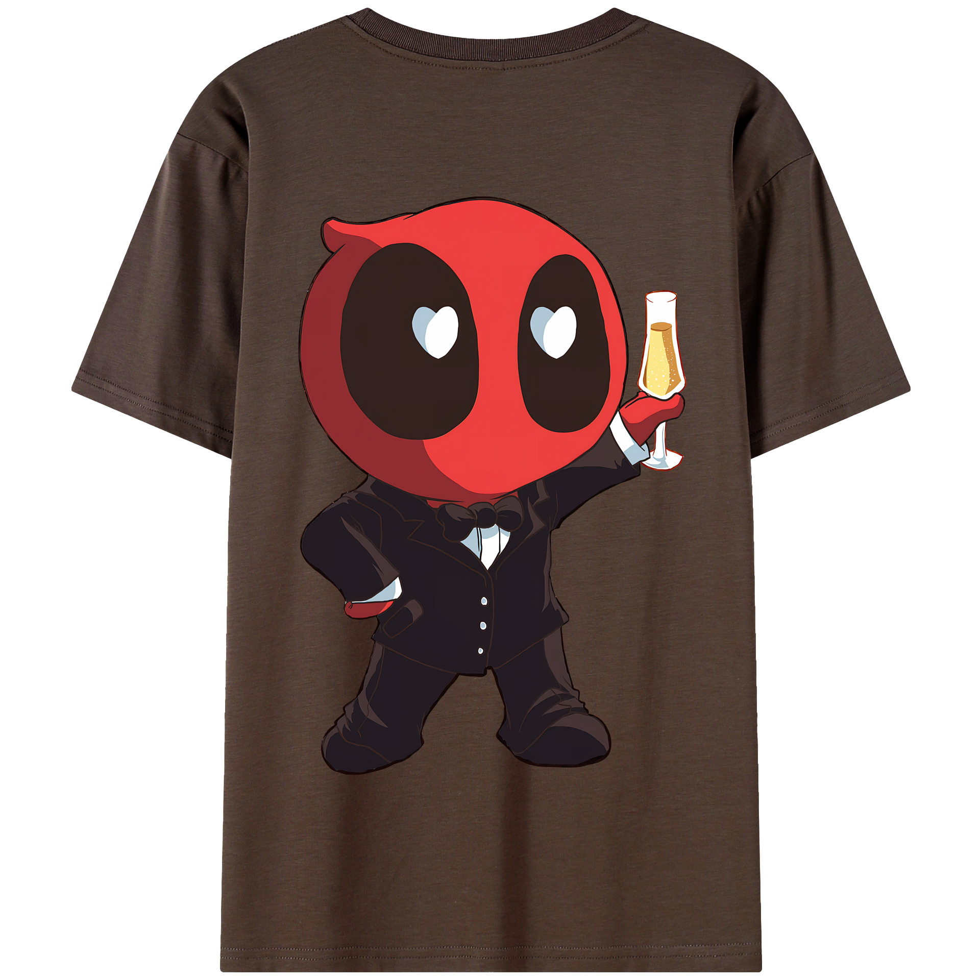 （画像用） Deadpool デッドプール 綿100％半袖Tシャツ（背面プリント）