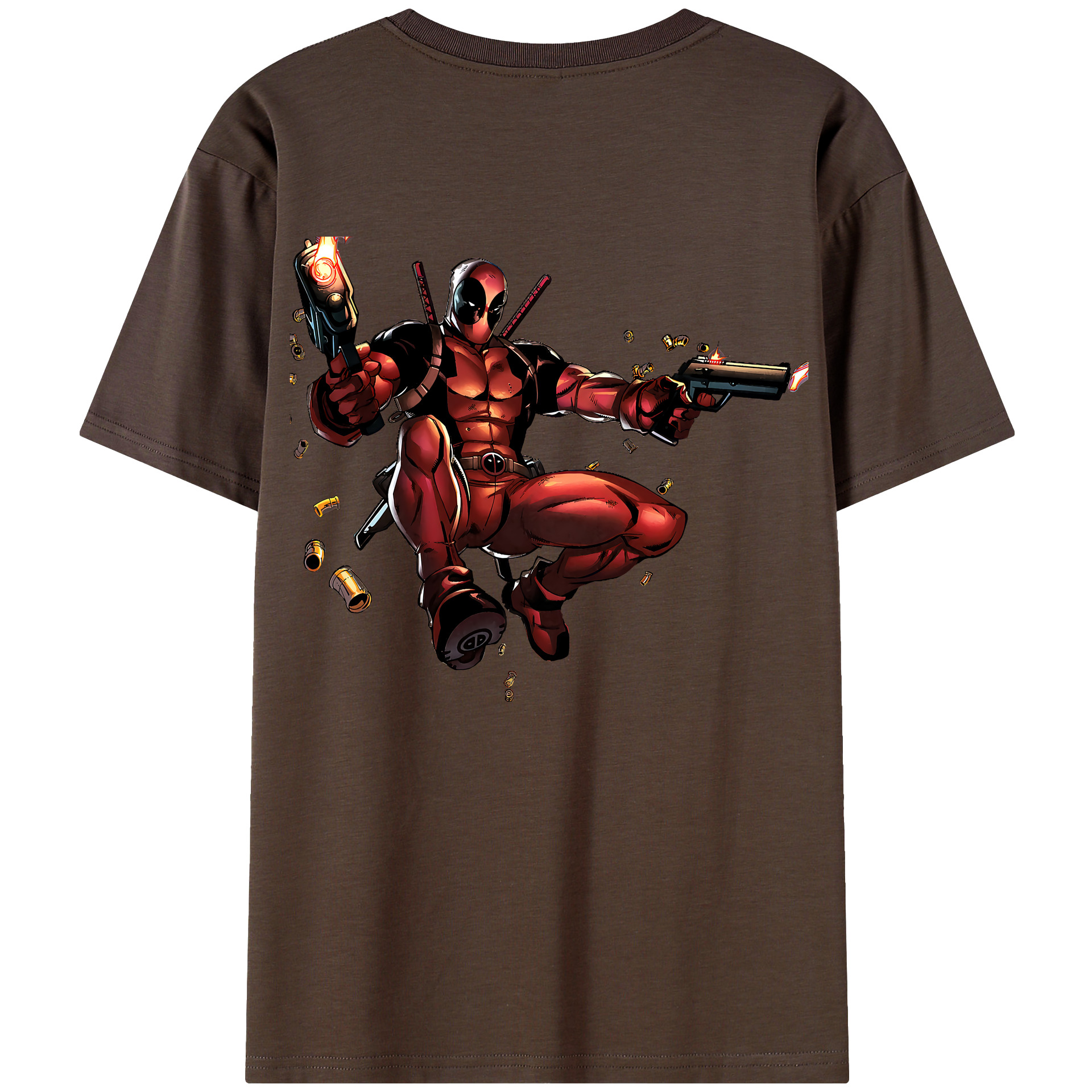 （画像用） Deadpool デッドプール 綿100％半袖Tシャツ（背面プリント）