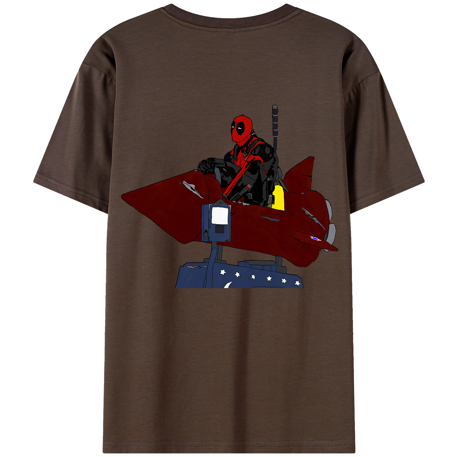 （画像用） Deadpool デッドプール 綿100％半袖Tシャツ（背面プリント）