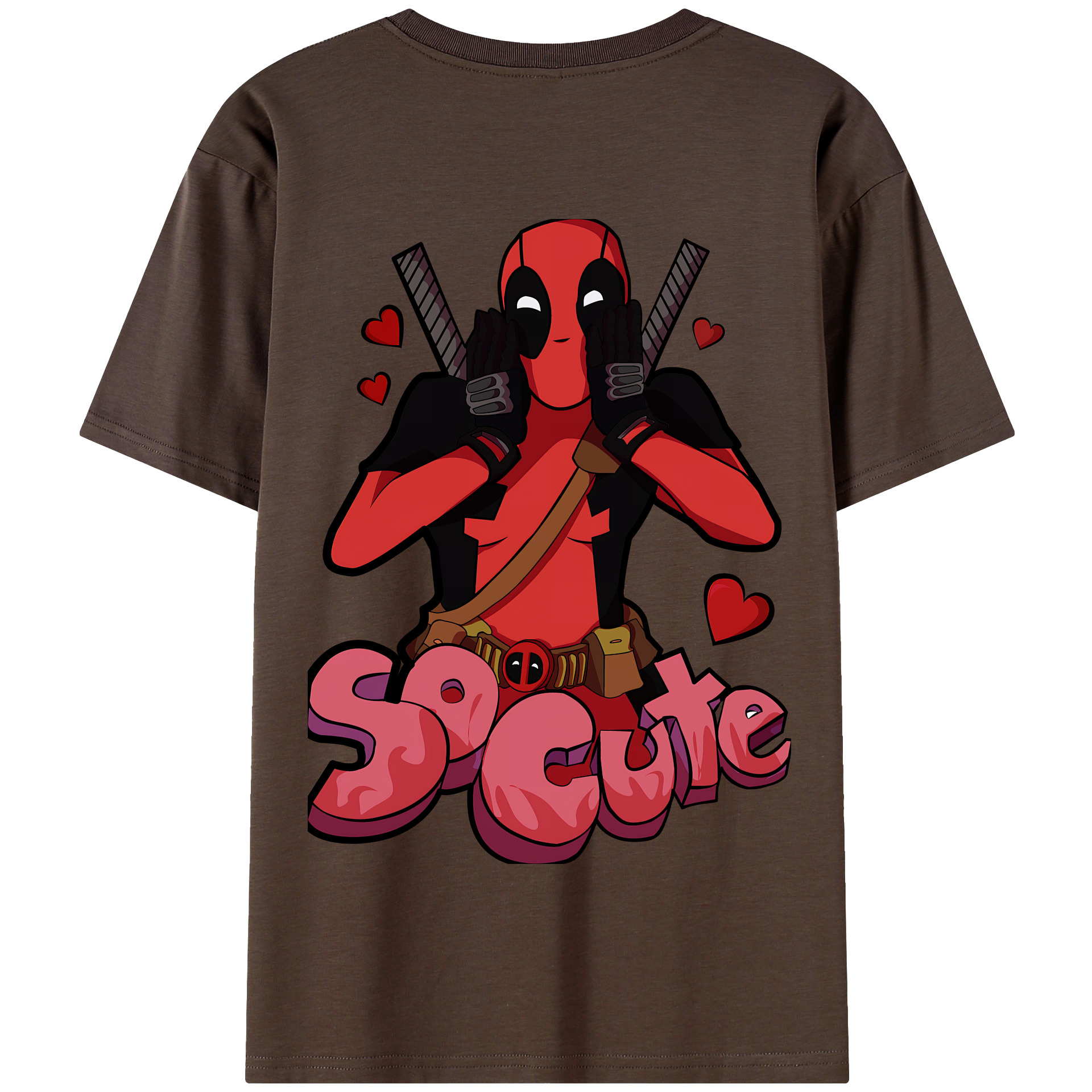 （画像用） Deadpool デッドプール 綿100％半袖Tシャツ（背面プリント）