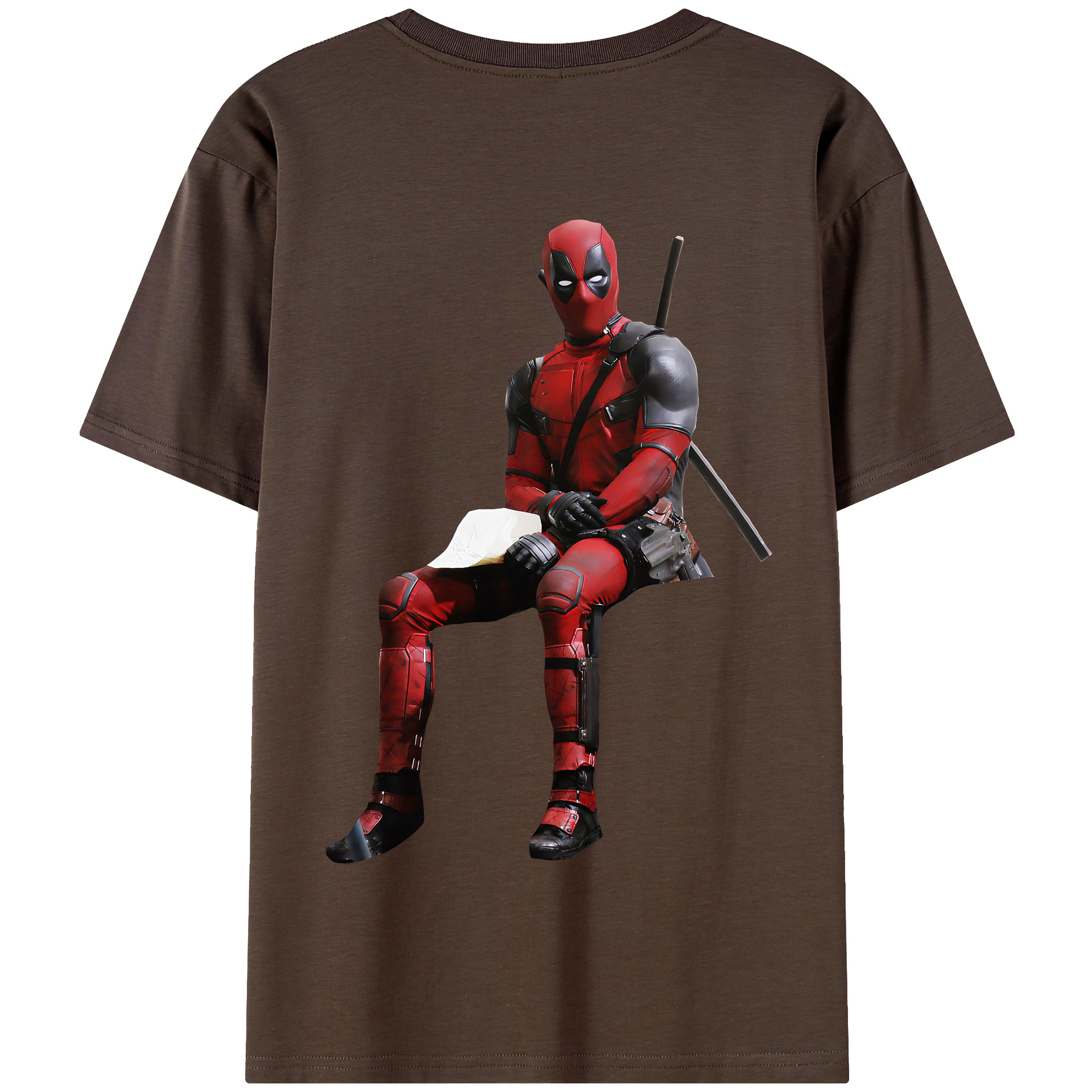 （画像用） Deadpool デッドプール 綿100％半袖Tシャツ（背面プリント）
