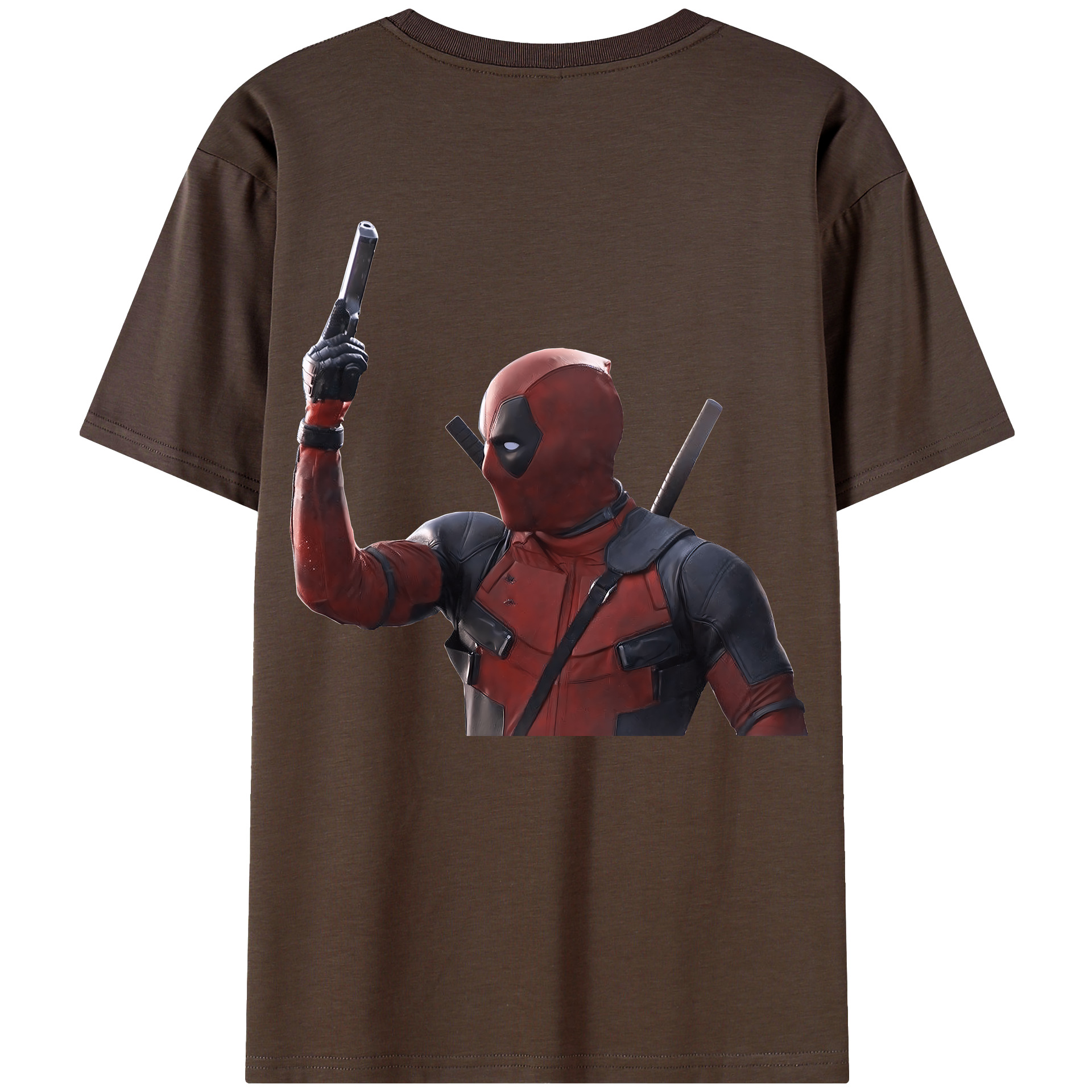 （画像用） Deadpool デッドプール 綿100％半袖Tシャツ（背面プリント）