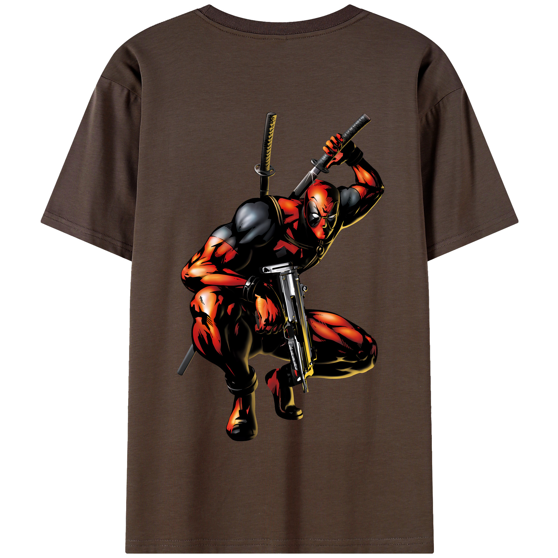 （画像用） Deadpool デッドプール 綿100％半袖Tシャツ（背面プリント）