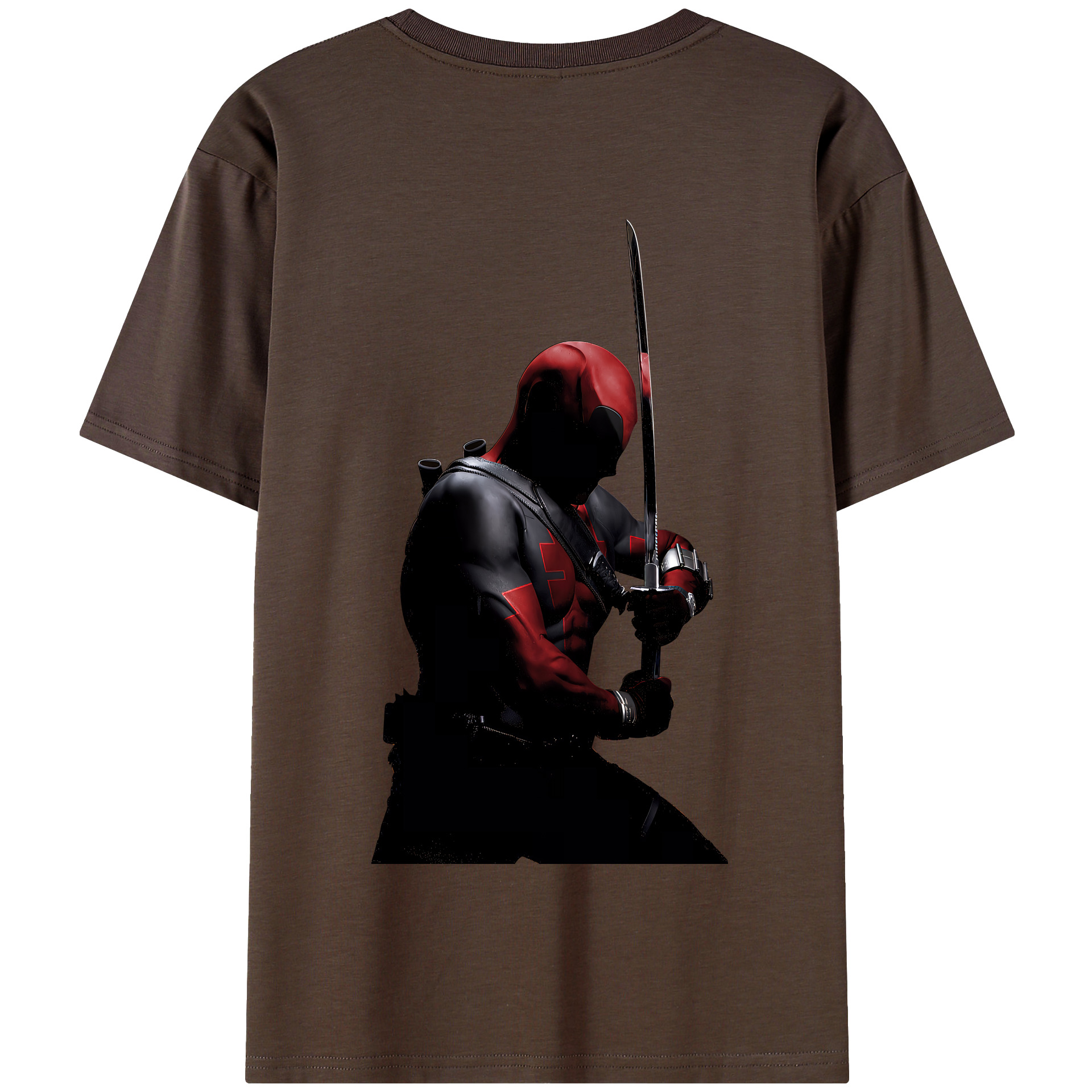 （画像用） Deadpool デッドプール 綿100％半袖Tシャツ（背面プリント）