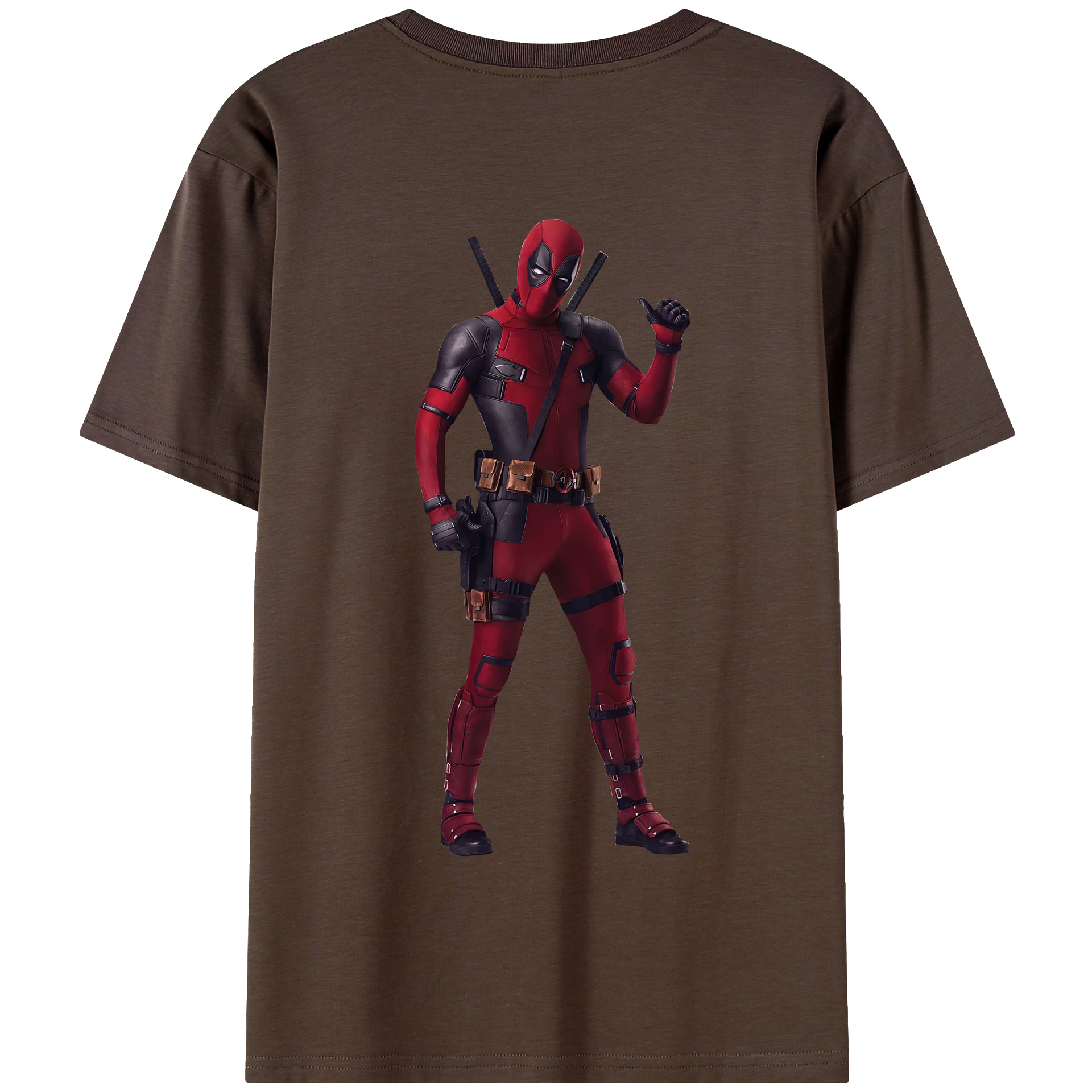 （画像用） Deadpool デッドプール 綿100％半袖Tシャツ（背面プリント）