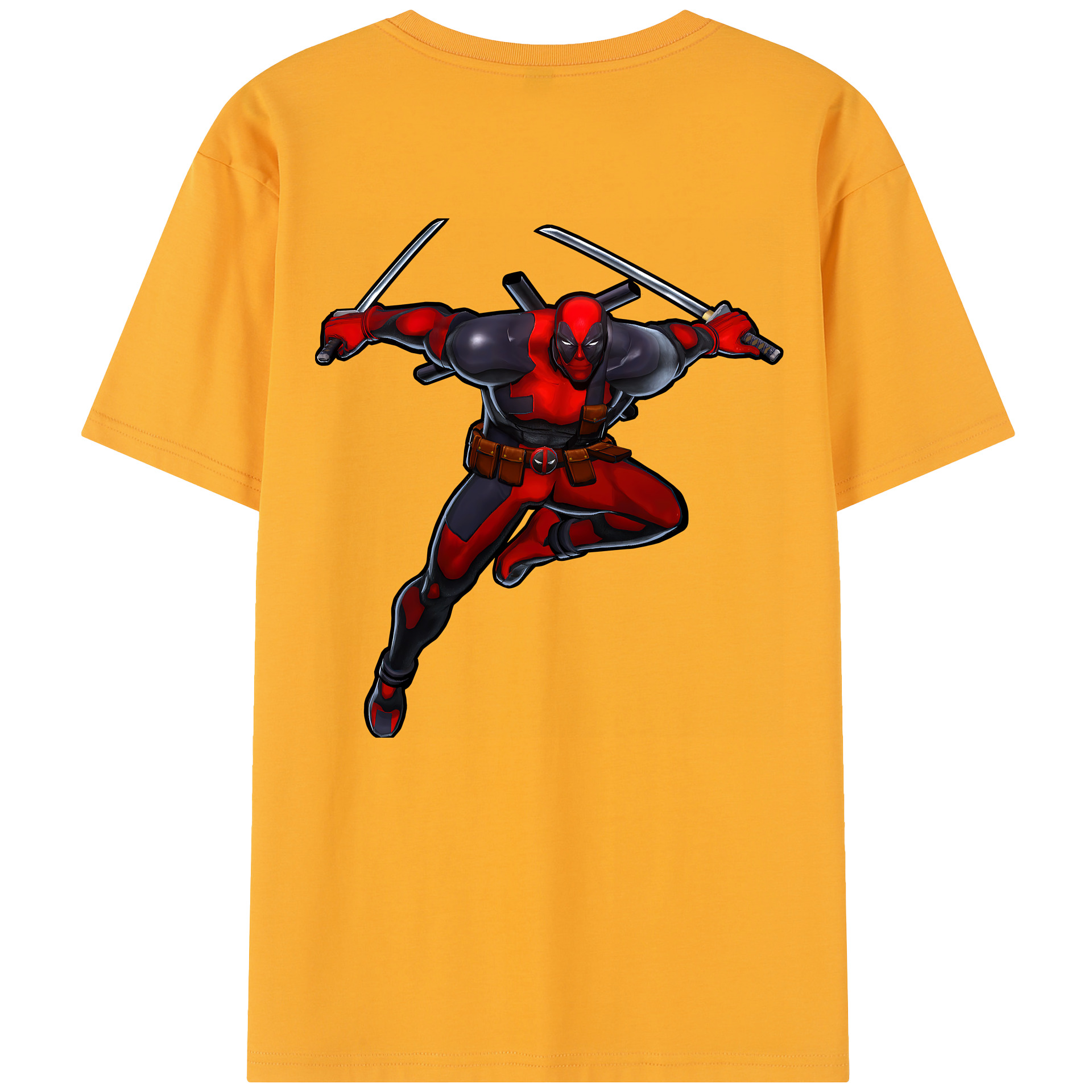 （画像用） Deadpool デッドプール 綿100％半袖Tシャツ（背面プリント）