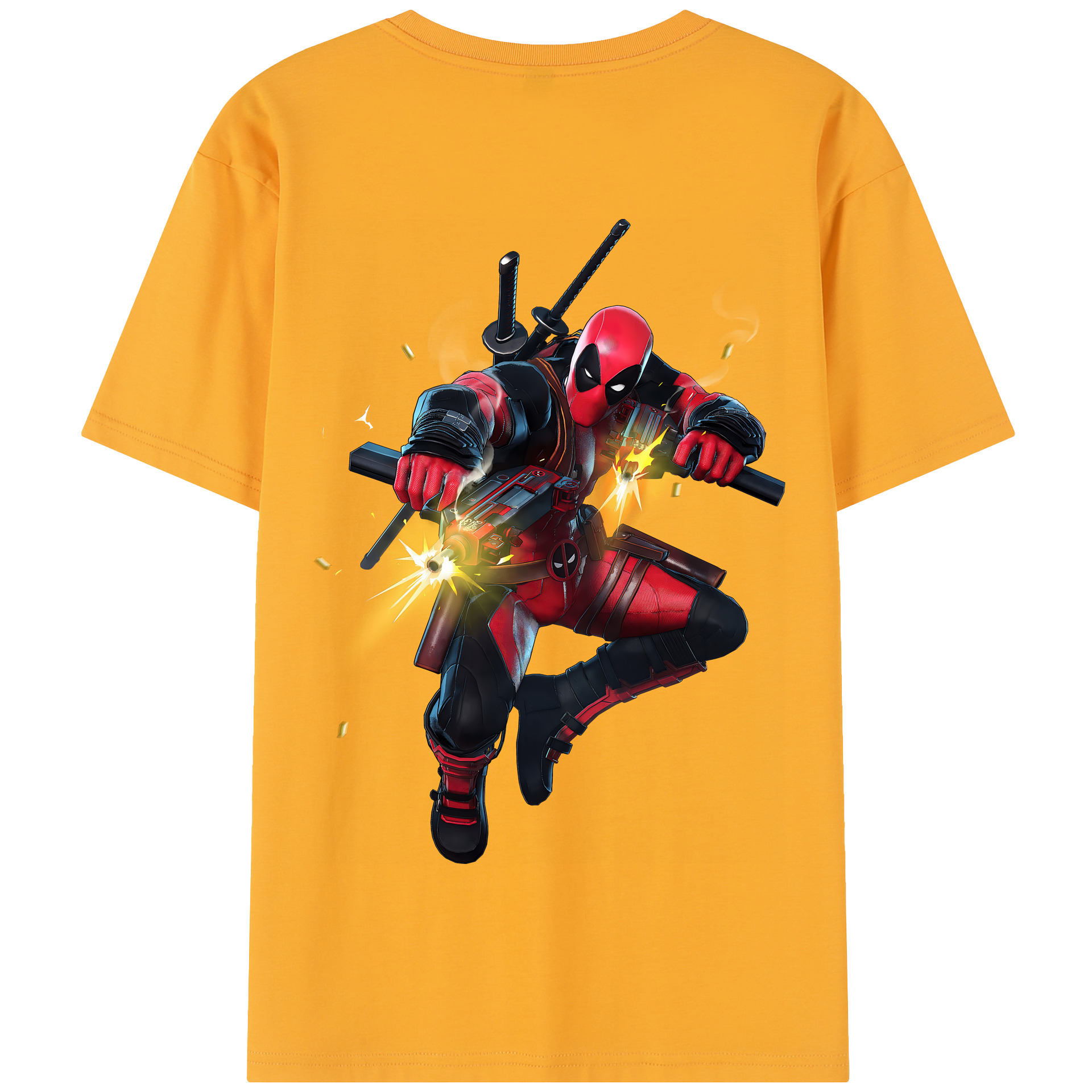 （画像用） Deadpool デッドプール 綿100％半袖Tシャツ（背面プリント）