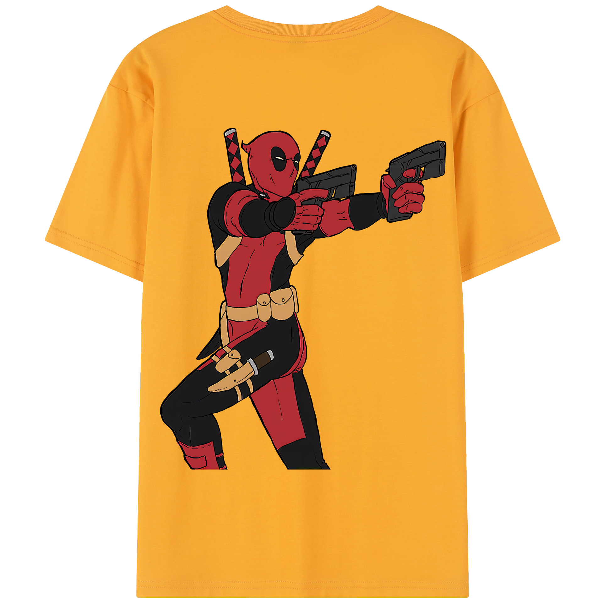 （画像用） Deadpool デッドプール 綿100％半袖Tシャツ（背面プリント）