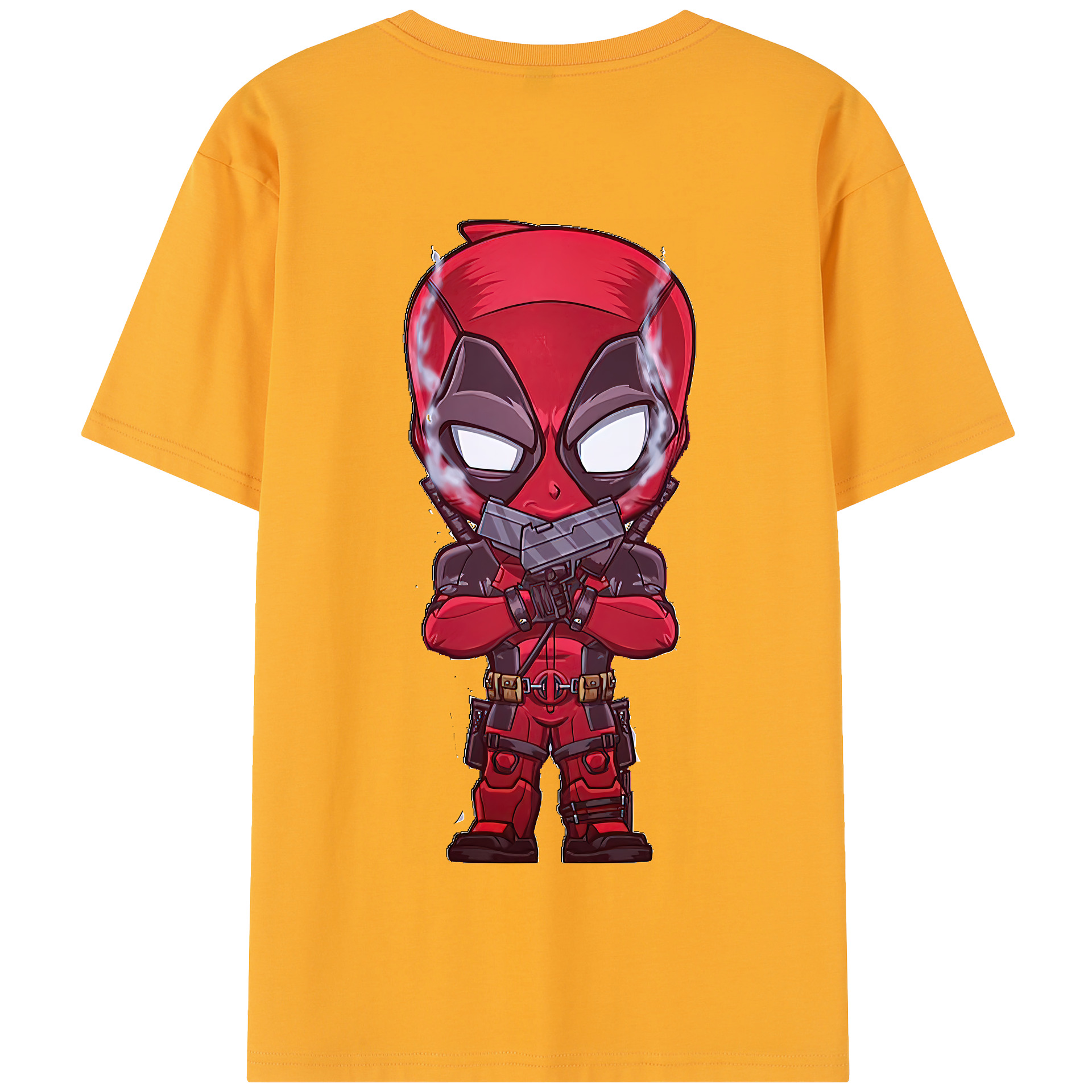 （画像用） Deadpool デッドプール 綿100％半袖Tシャツ（背面プリント）
