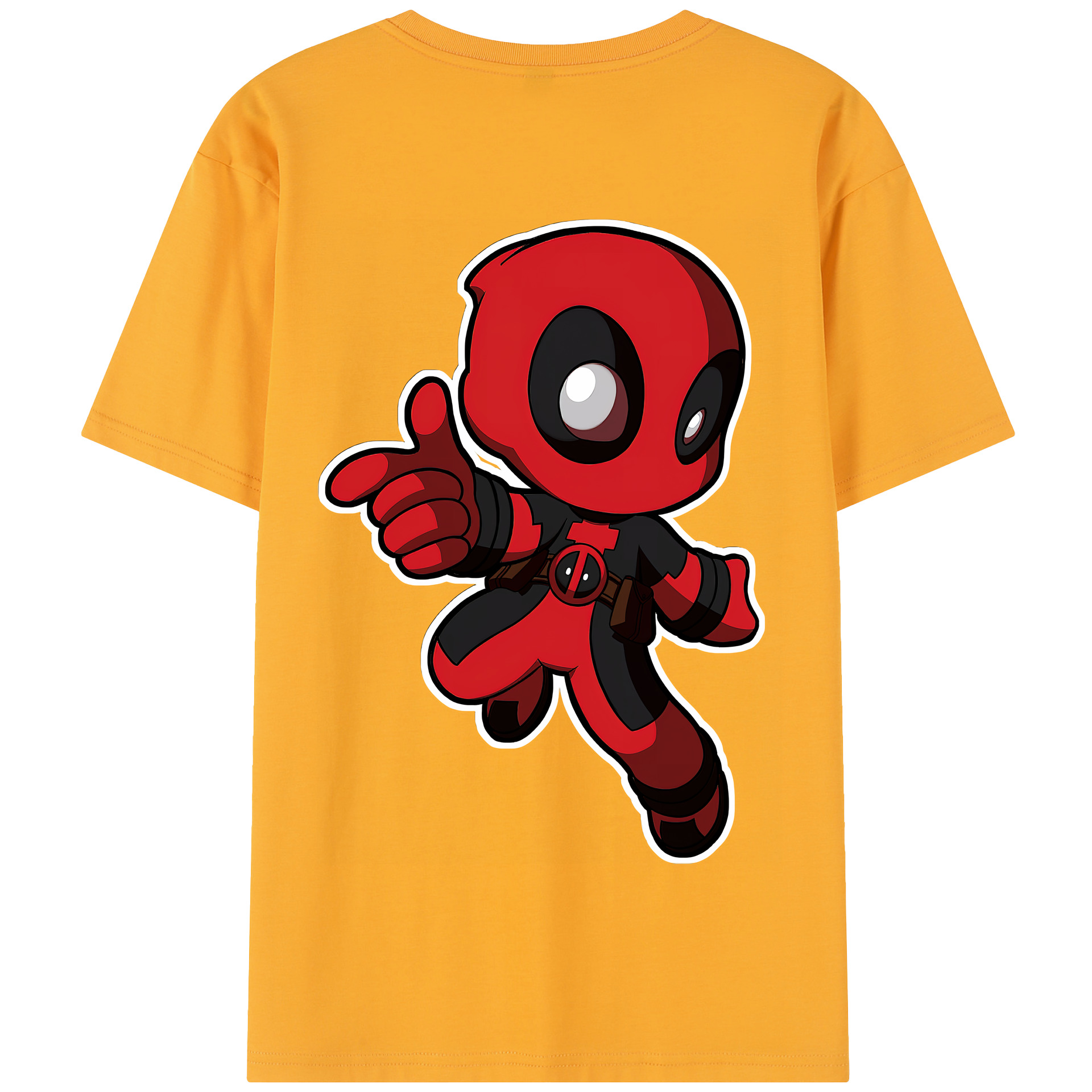 （画像用） Deadpool デッドプール 綿100％半袖Tシャツ（背面プリント）