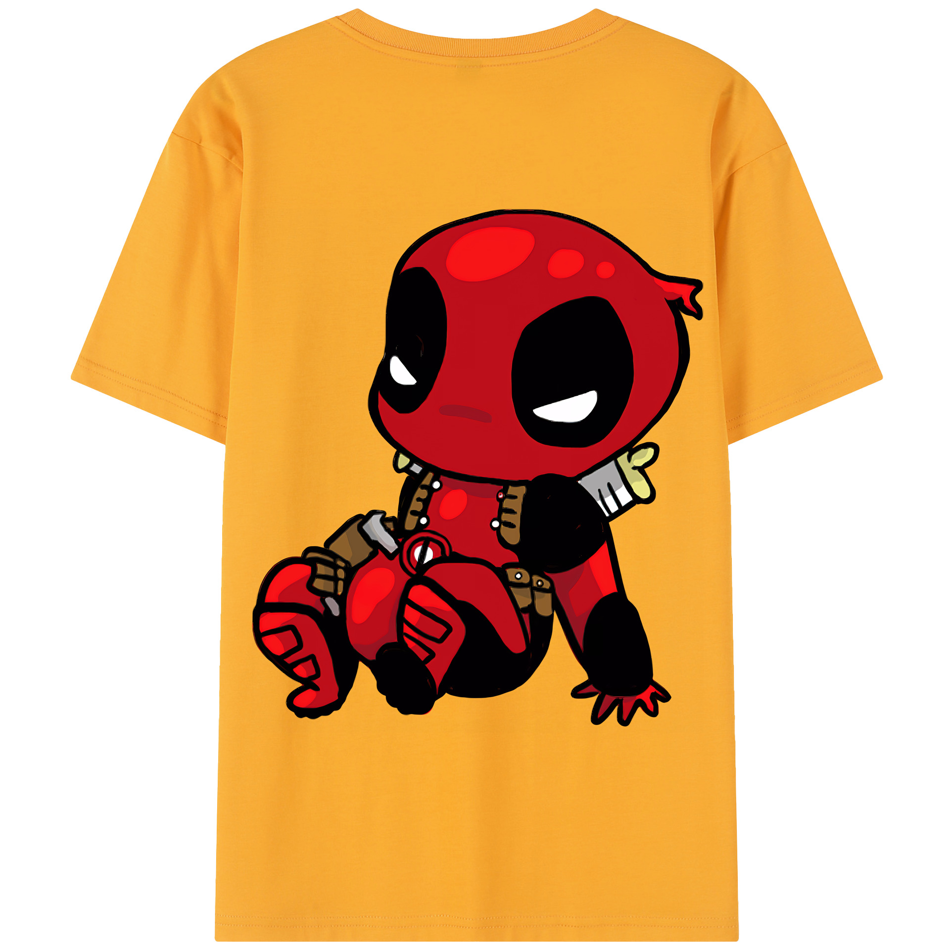 （画像用） Deadpool デッドプール 綿100％半袖Tシャツ（背面プリント）