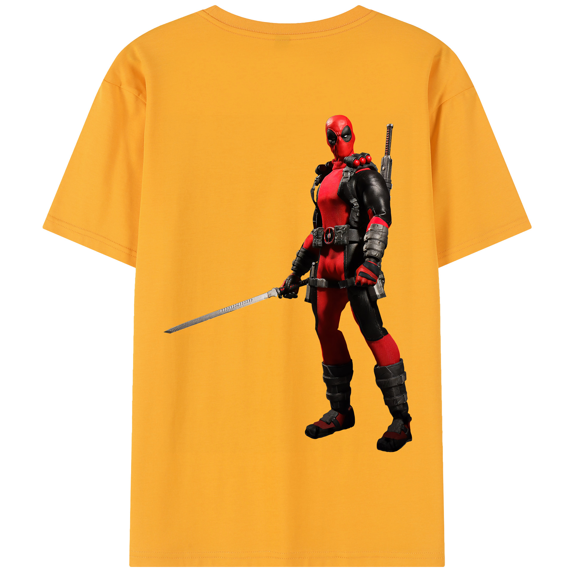 （画像用） Deadpool デッドプール 綿100％半袖Tシャツ（背面プリント）