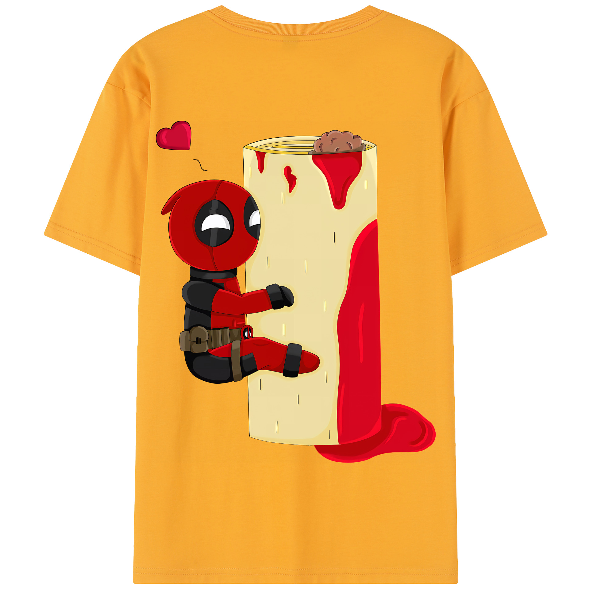 （画像用） Deadpool デッドプール 綿100％半袖Tシャツ（背面プリント）