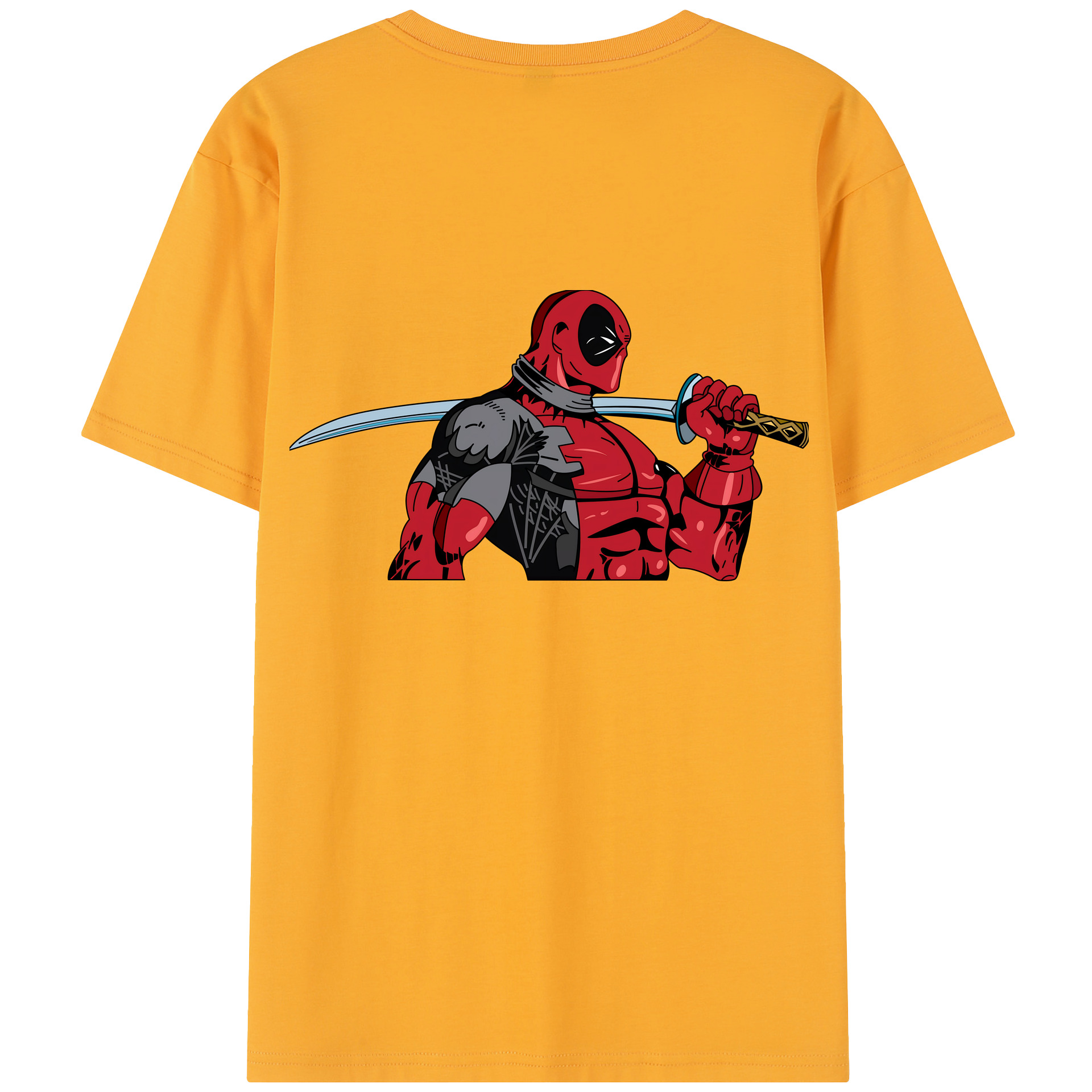 （画像用） Deadpool デッドプール 綿100％半袖Tシャツ（背面プリント）