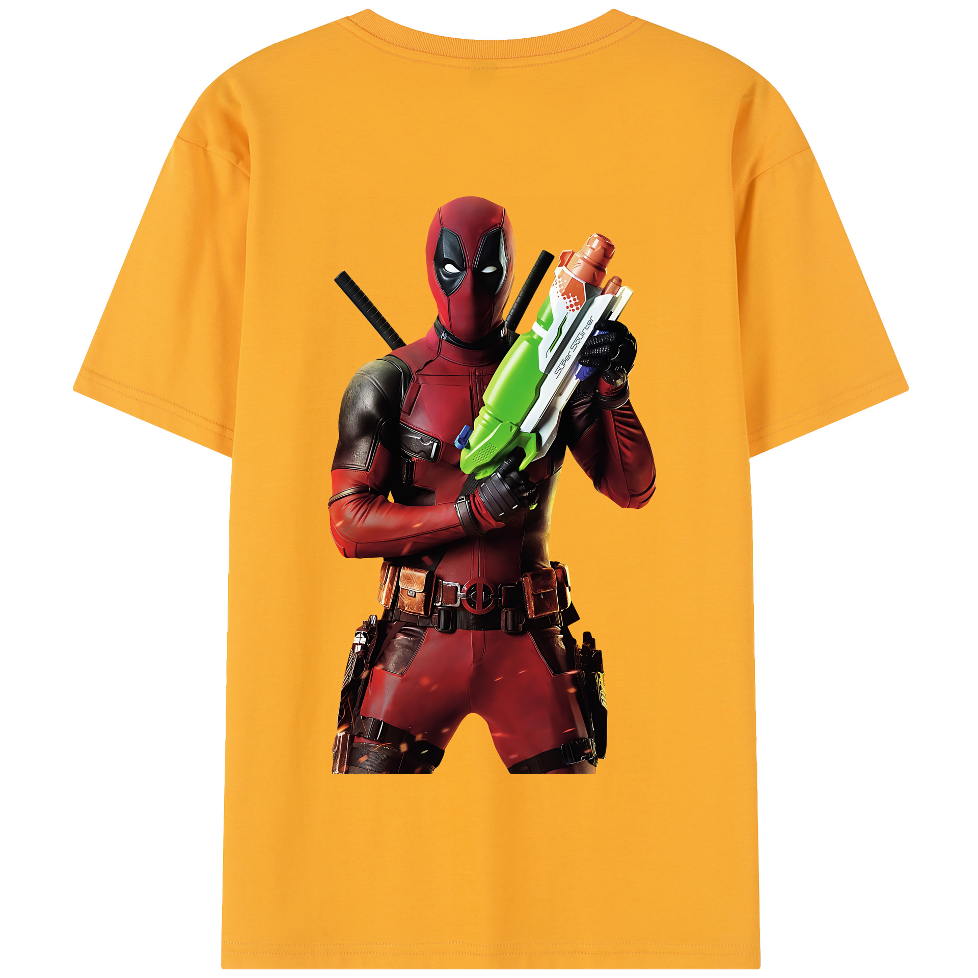 （画像用） Deadpool デッドプール 綿100％半袖Tシャツ（背面プリント）