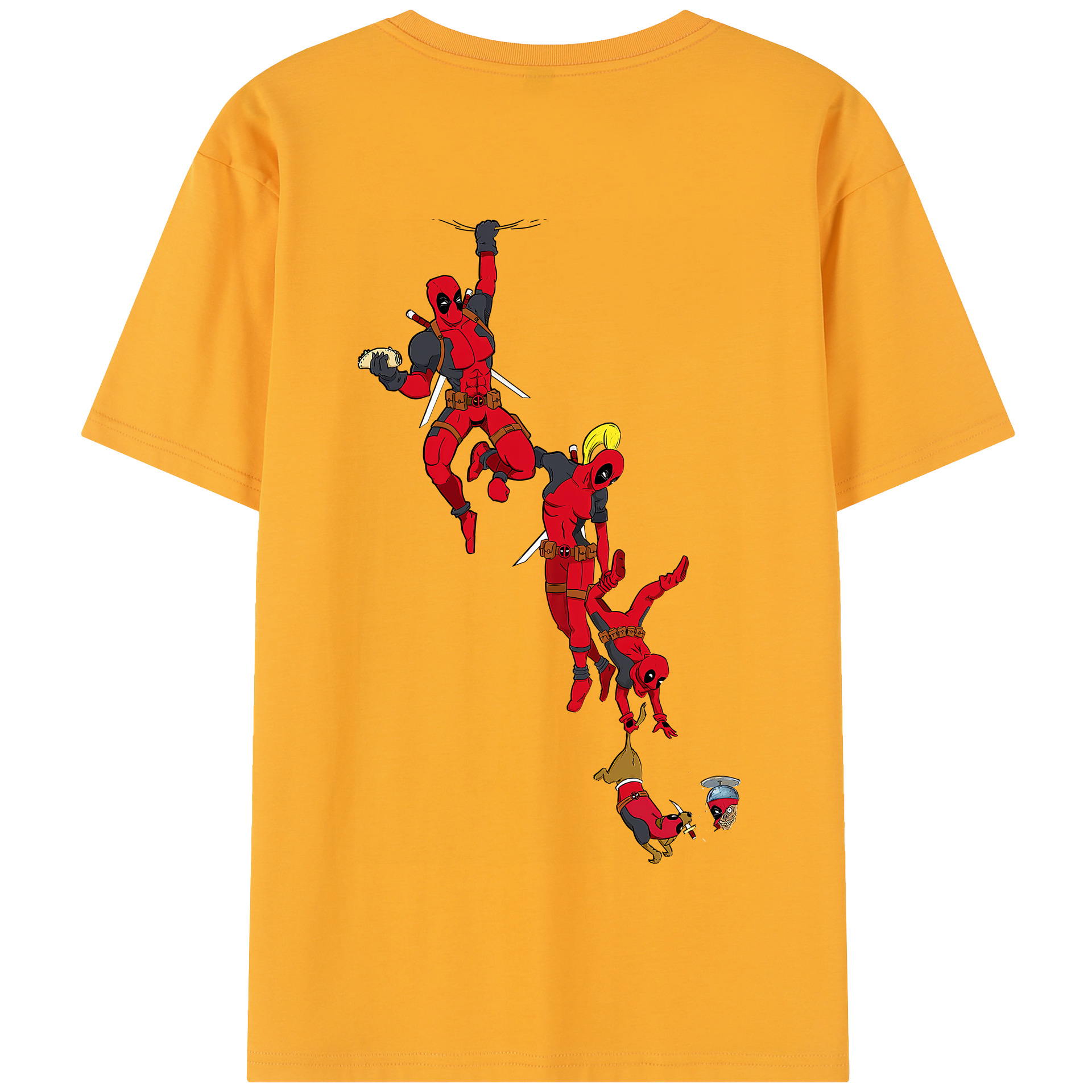 （画像用） Deadpool デッドプール 綿100％半袖Tシャツ（背面プリント）