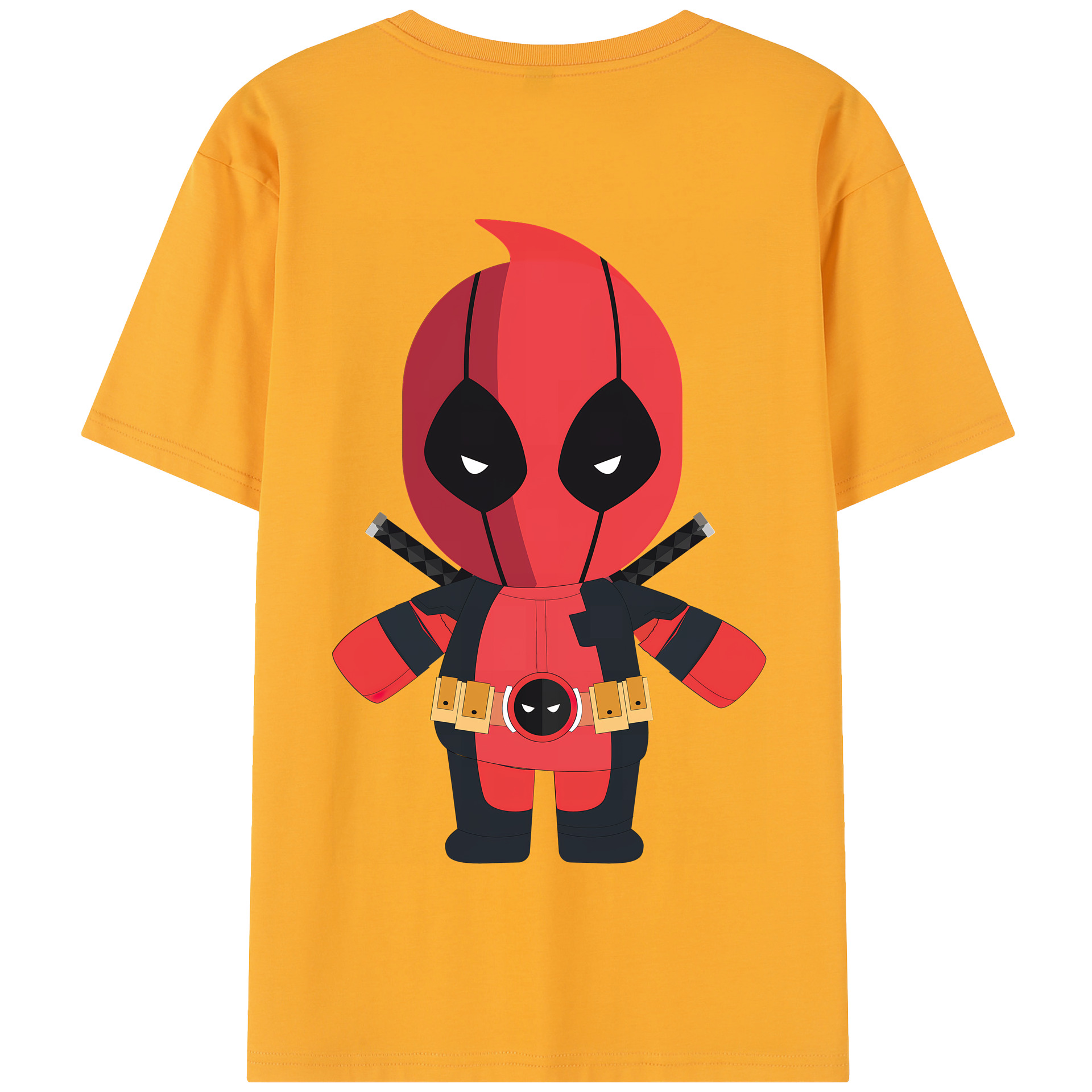 （画像用） Deadpool デッドプール 綿100％半袖Tシャツ（背面プリント）