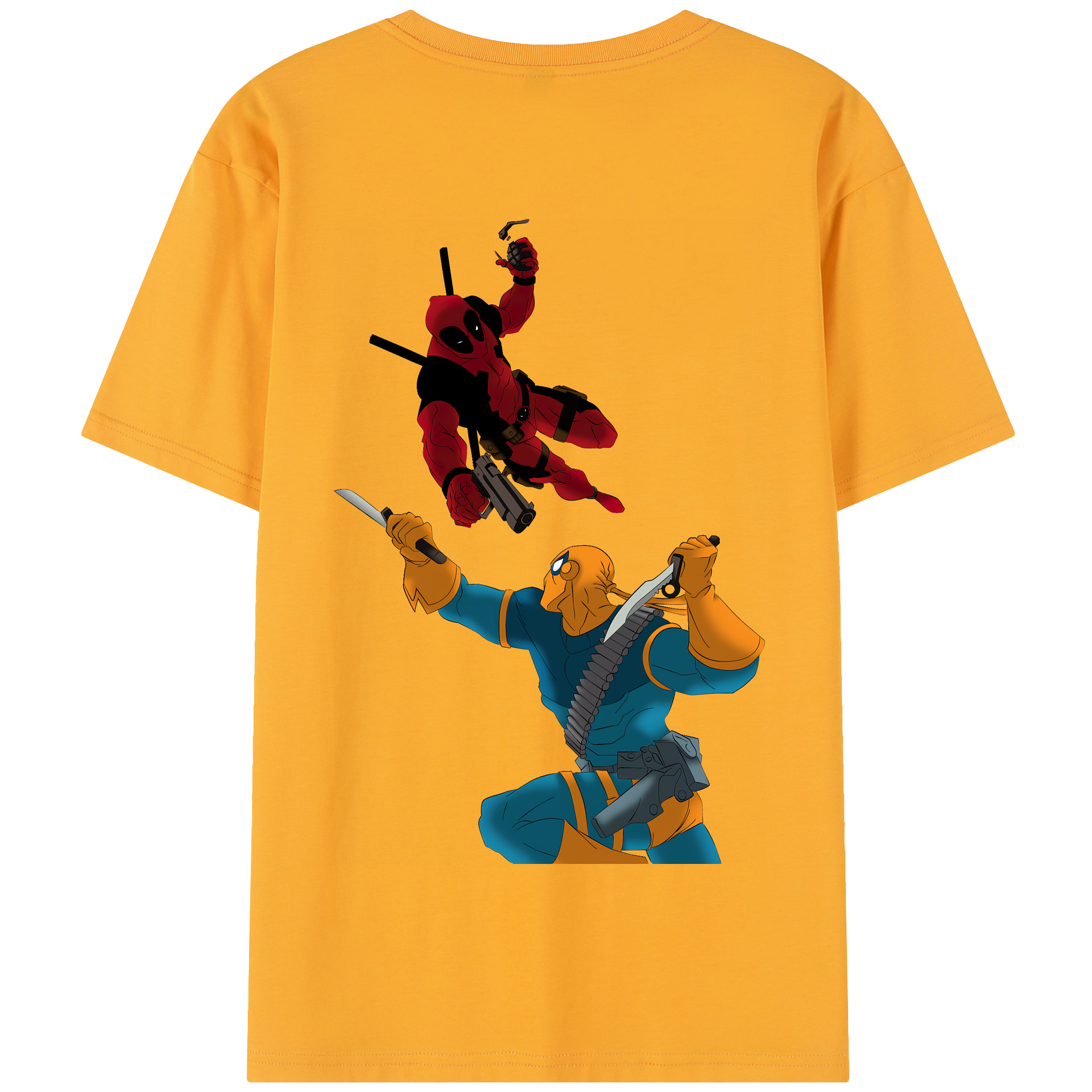 （画像用） Deadpool デッドプール 綿100％半袖Tシャツ（背面プリント）
