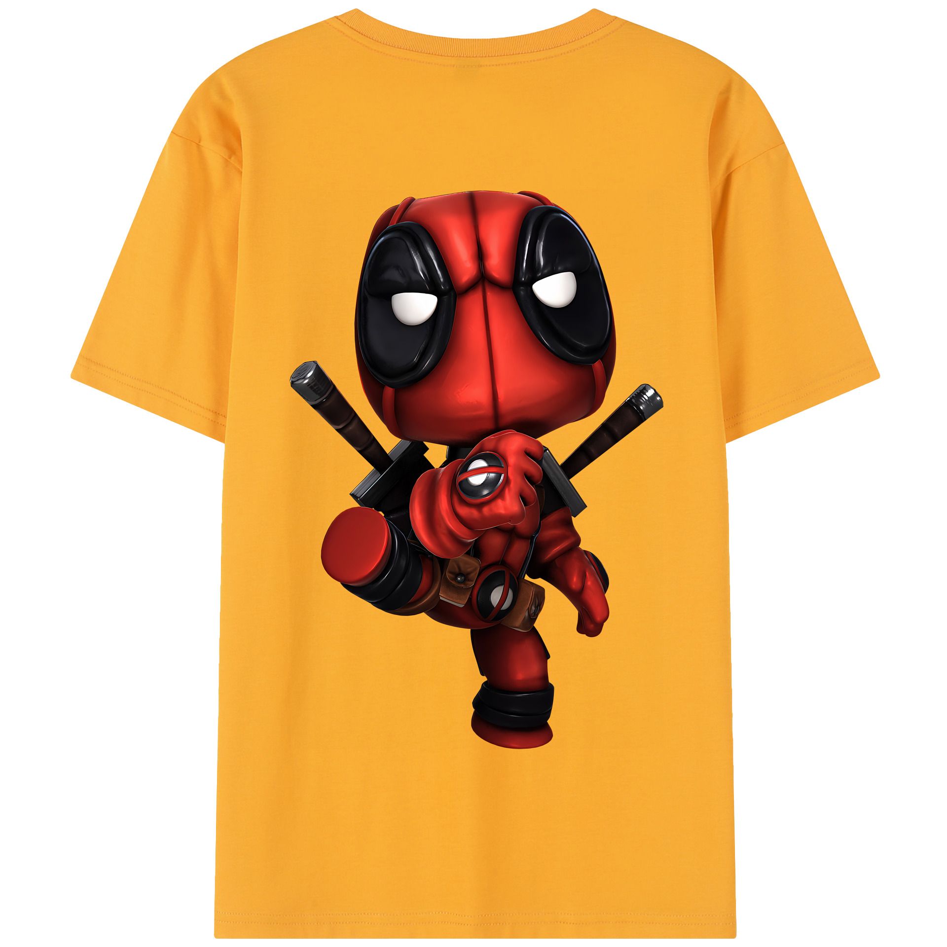 （画像用） Deadpool デッドプール 綿100％半袖Tシャツ（背面プリント）