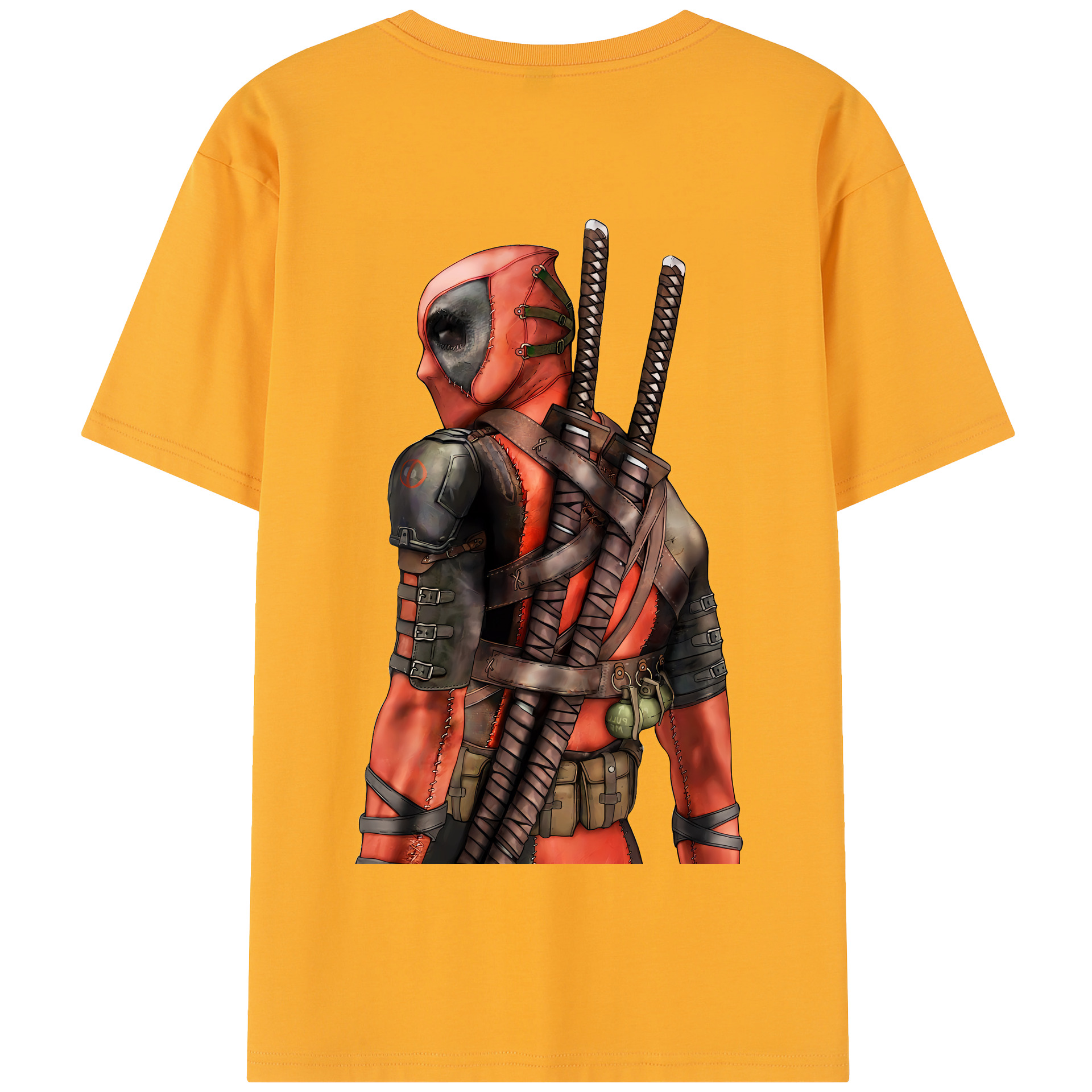 （画像用） Deadpool デッドプール 綿100％半袖Tシャツ（背面プリント）