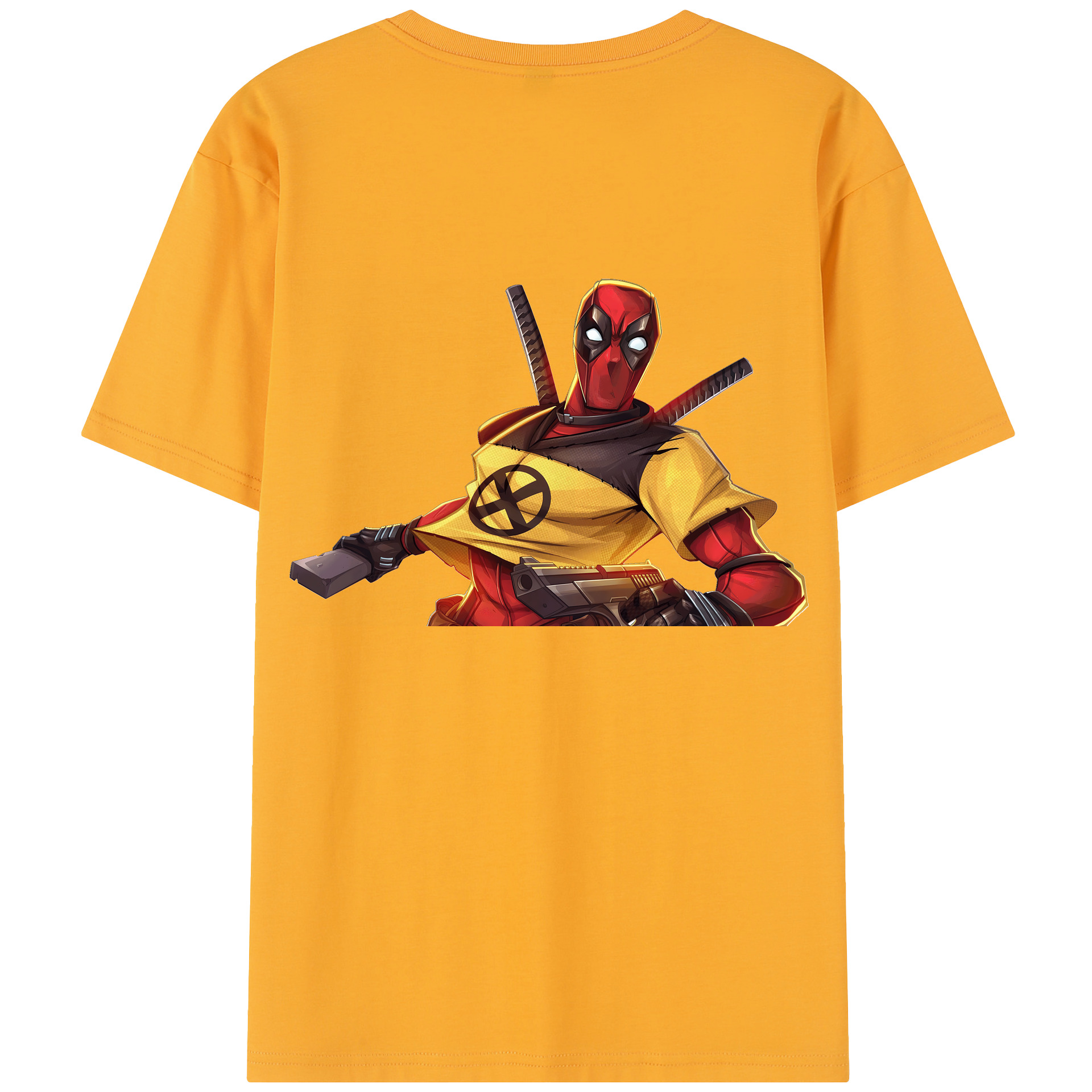 （画像用） Deadpool デッドプール 綿100％半袖Tシャツ（背面プリント）