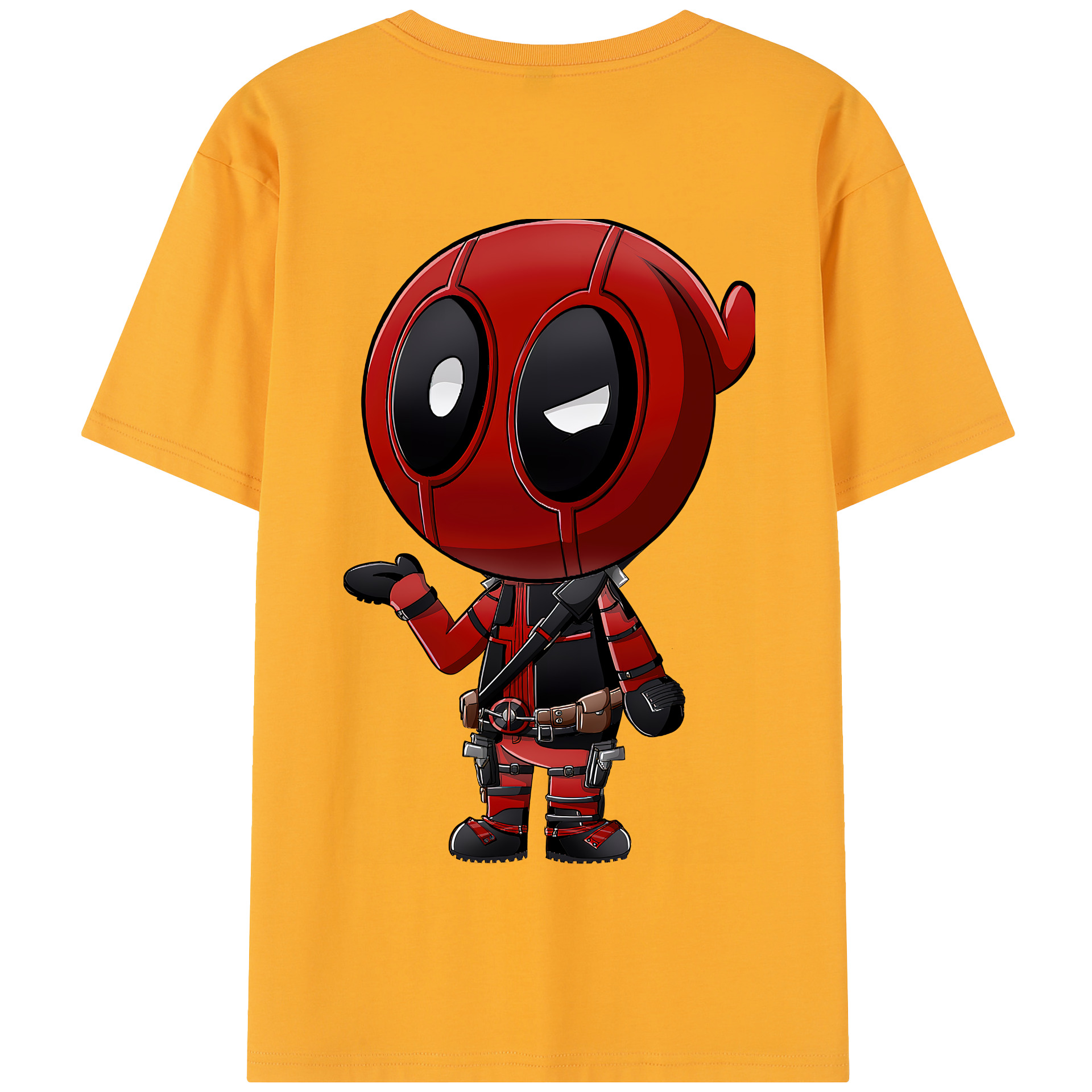 （画像用） Deadpool デッドプール 綿100％半袖Tシャツ（背面プリント）