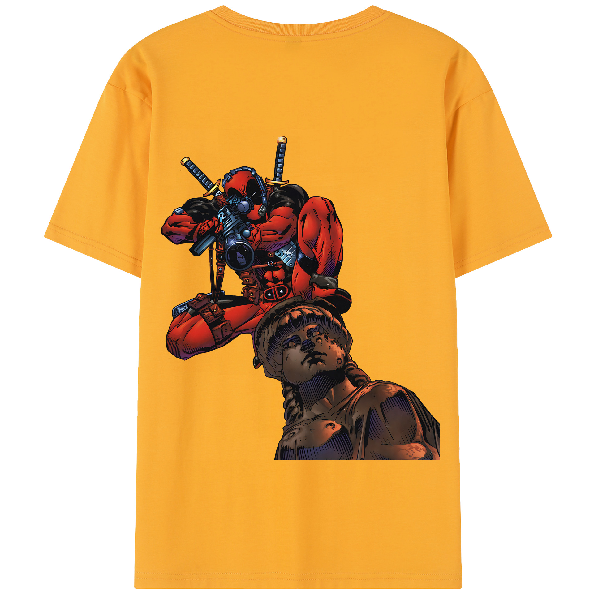 （画像用） Deadpool デッドプール 綿100％半袖Tシャツ（背面プリント）