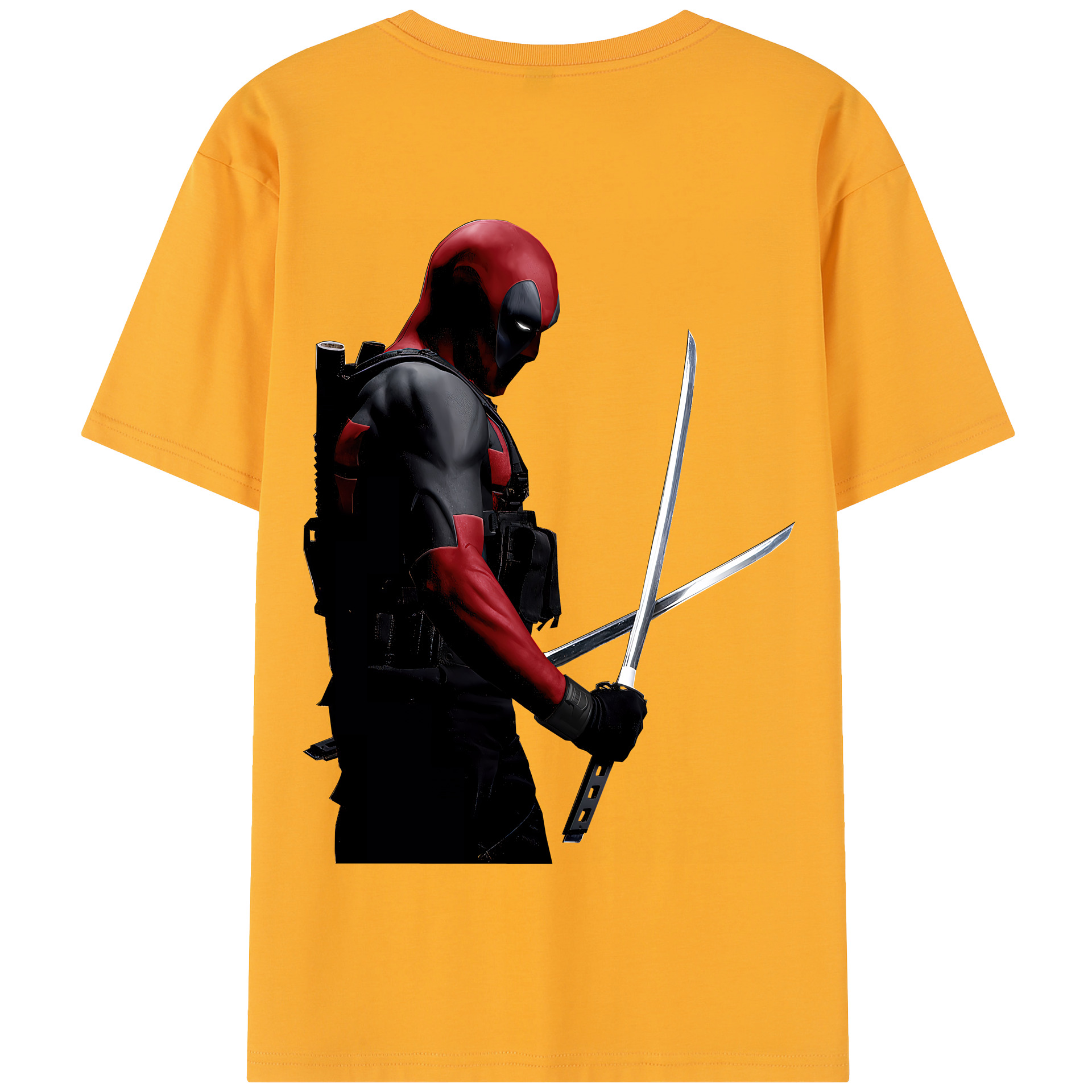 （画像用） Deadpool デッドプール 綿100％半袖Tシャツ（背面プリント）